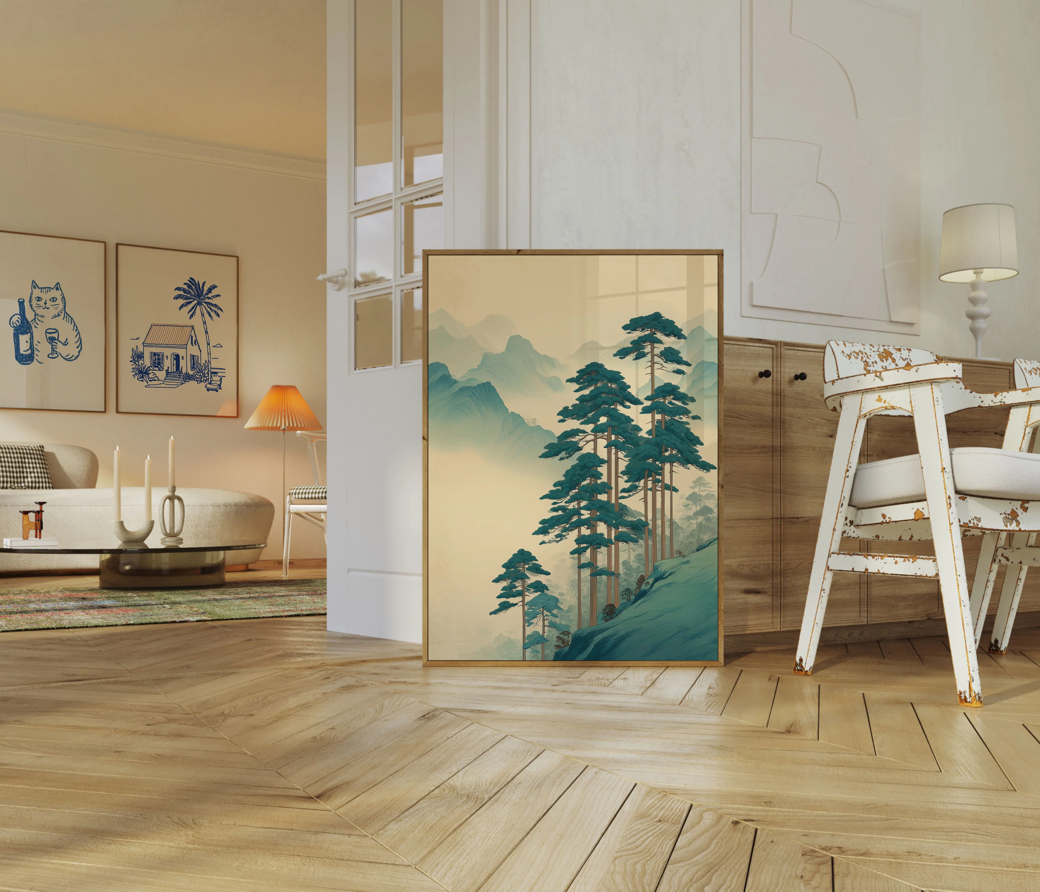 Mountain Pine Trees Landscape Poster - Image 5