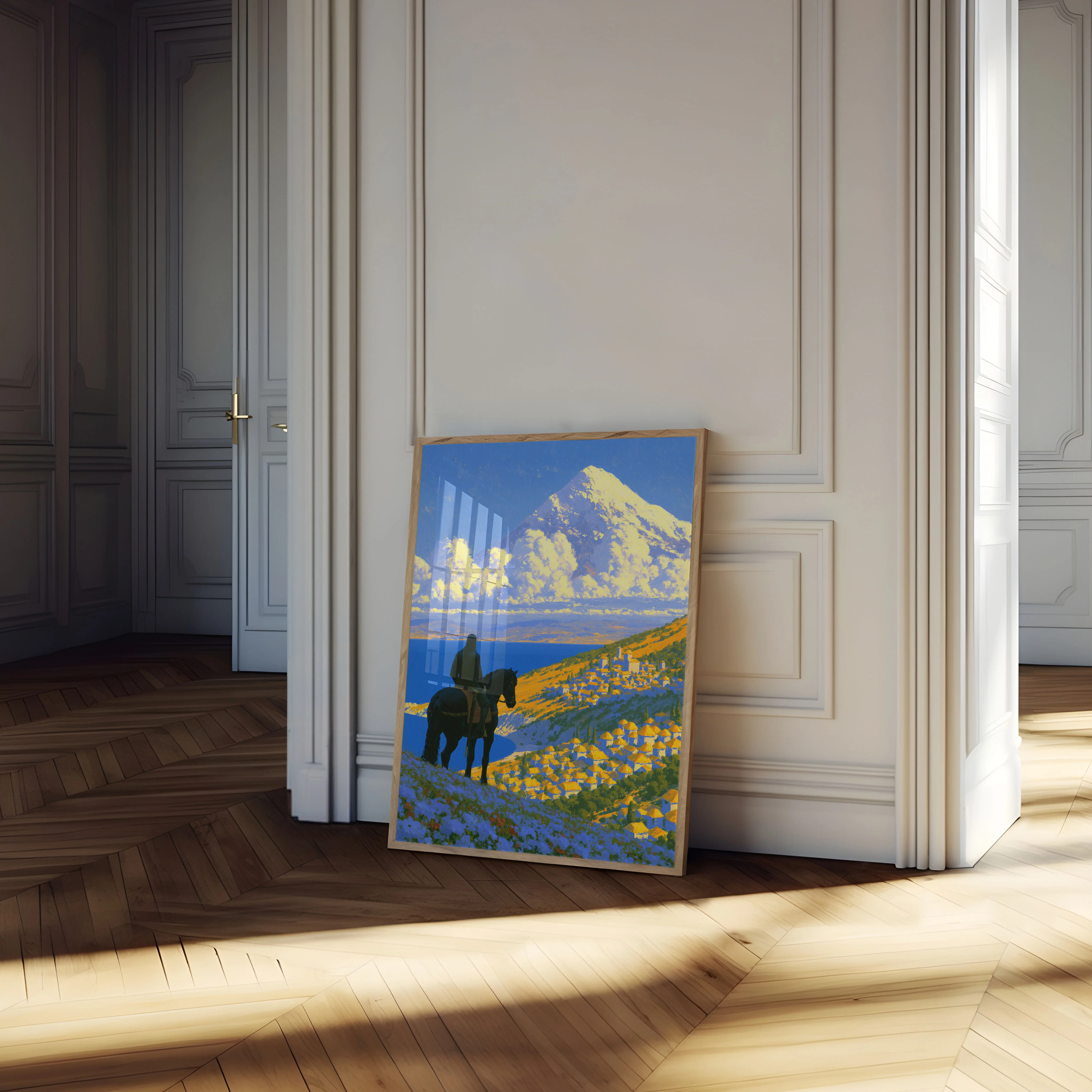 Mountain Rider Overlooking Valley Poster - Image 4
