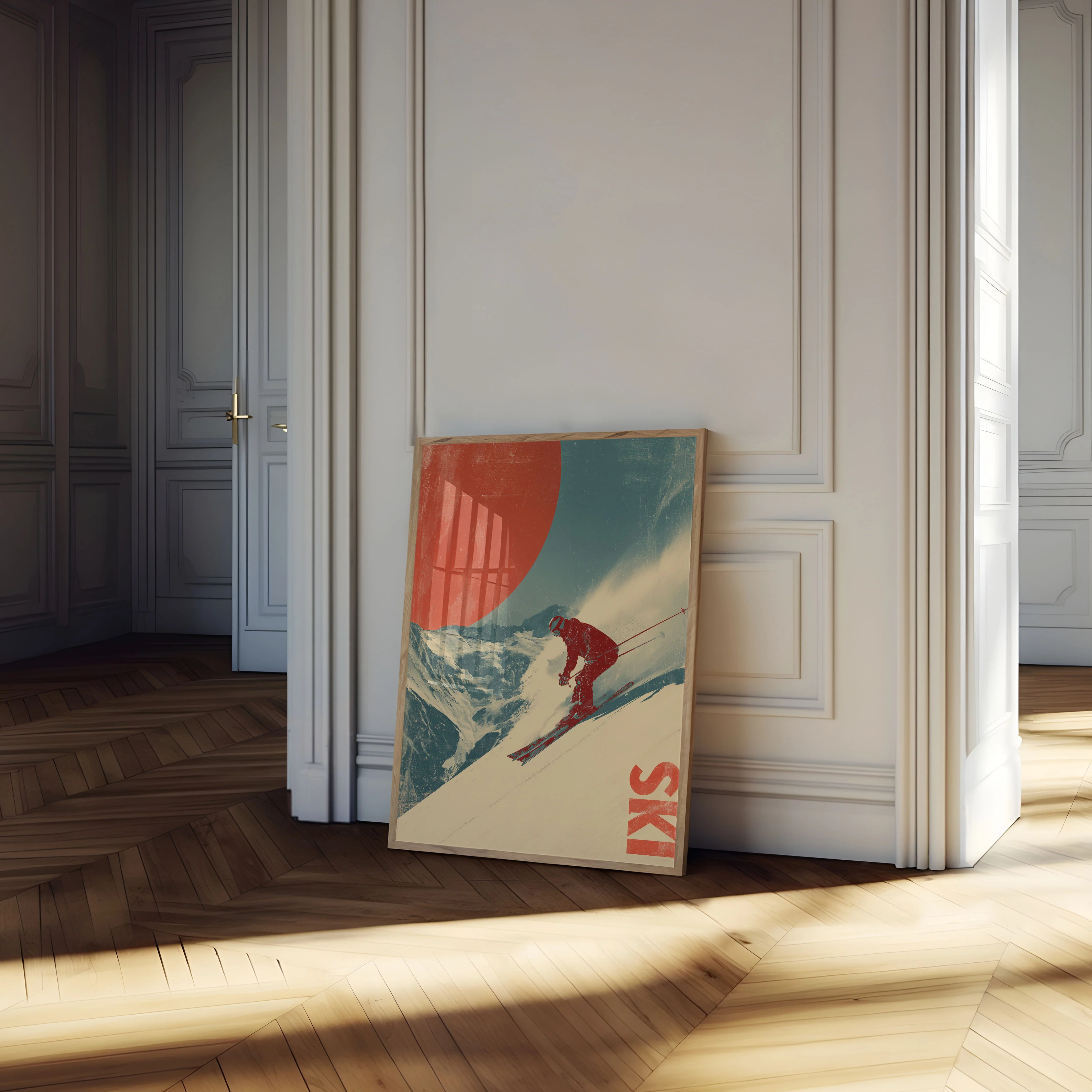 Mountain Ski Action Poster - Image 4