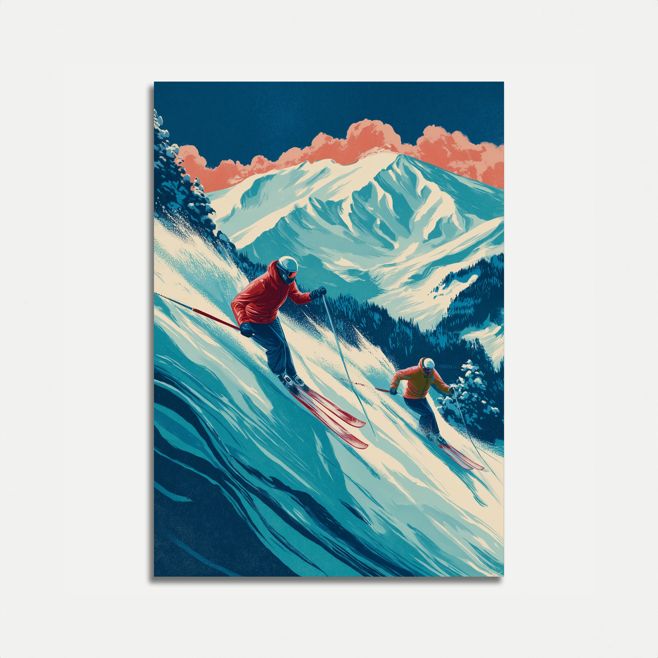 Mountain Ski Adventure Poster