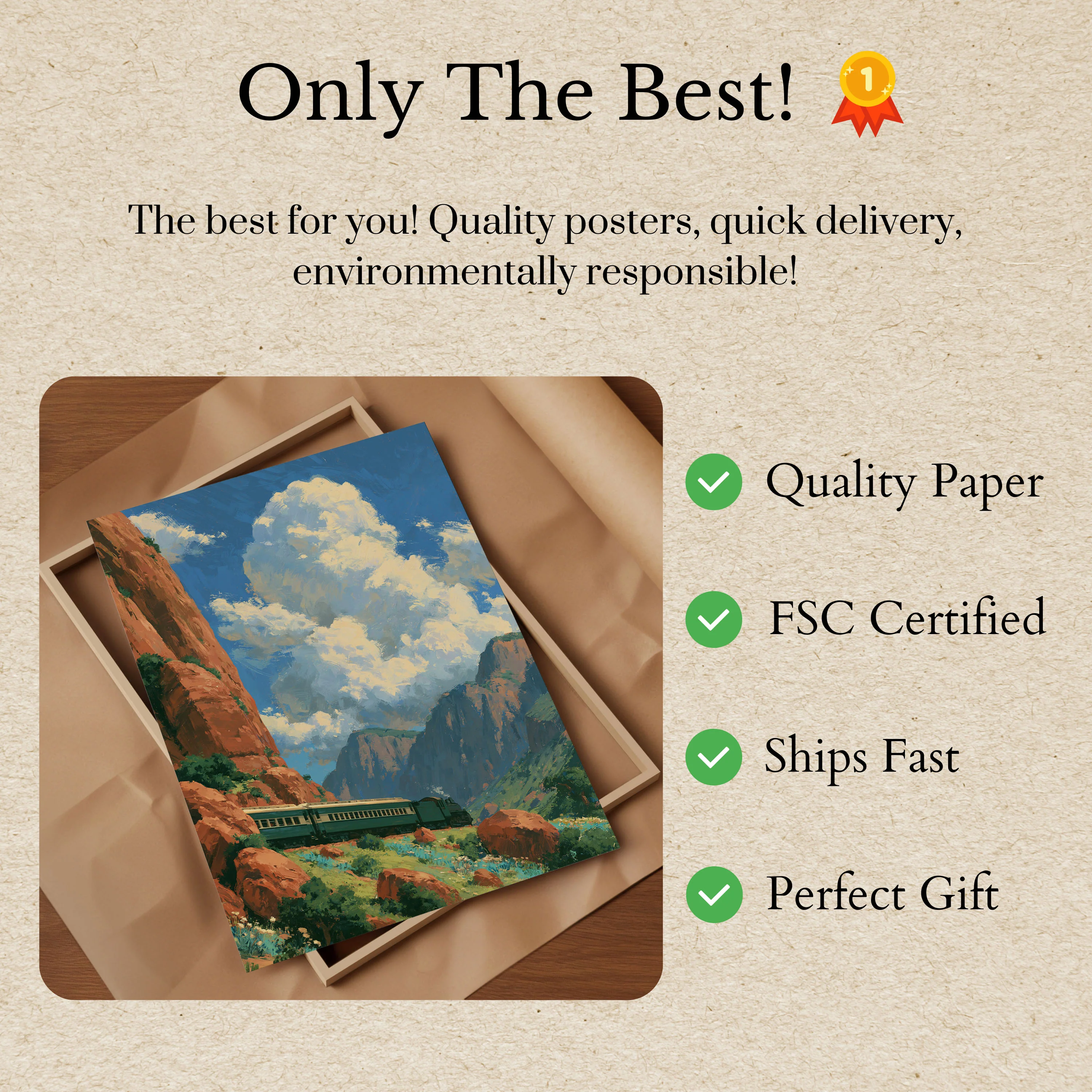 Mountain Train Journey Poster - Image 3