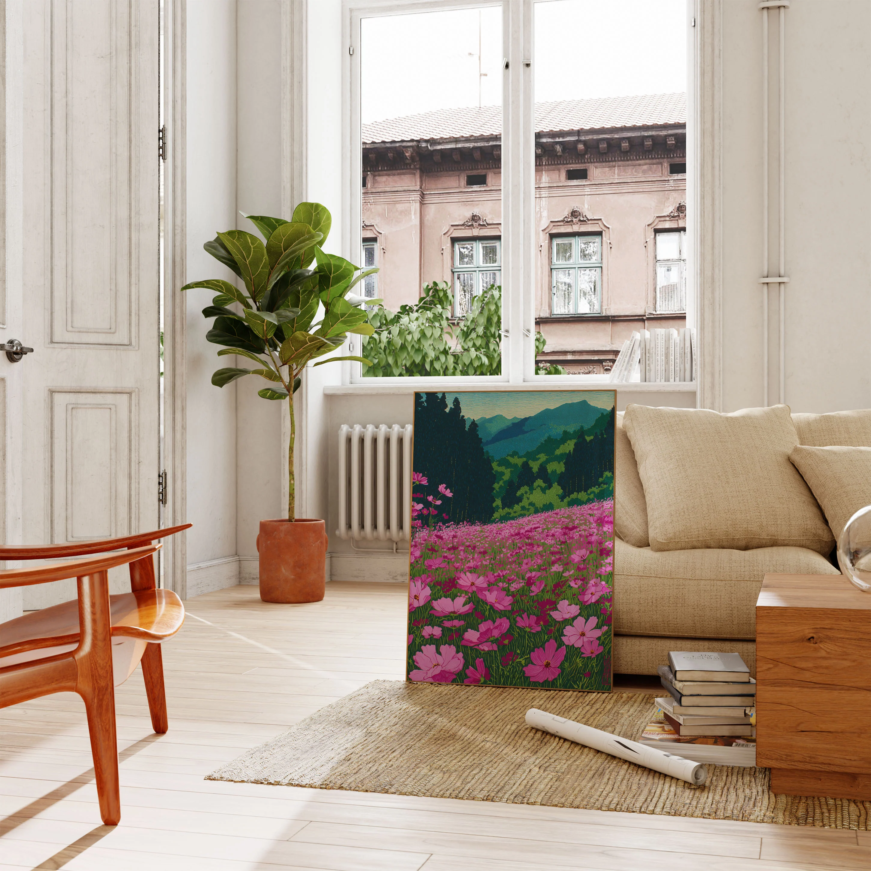 Mountain Wildflower Valley Poster - Image 2