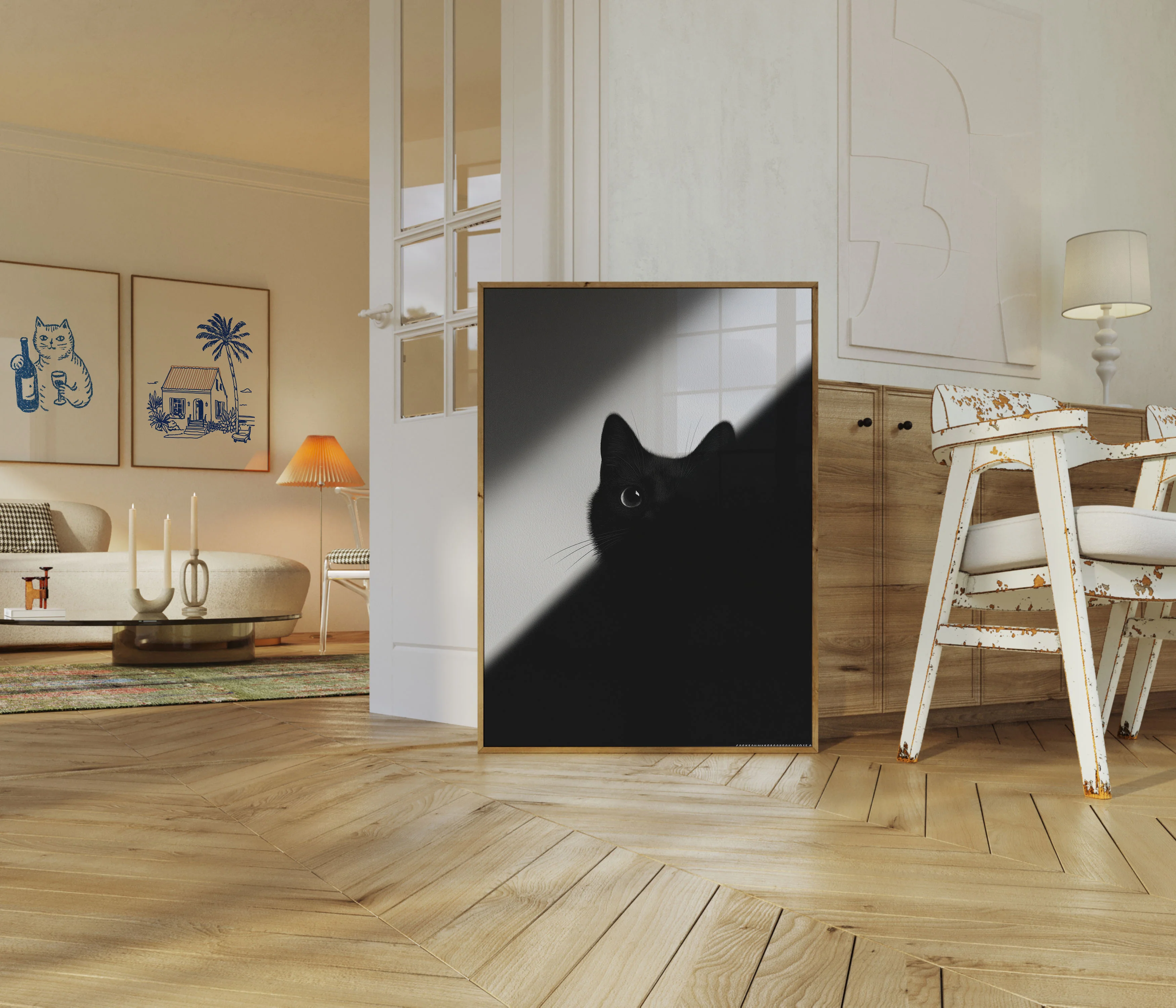 Mysterious Black Cat Poster - Image 5