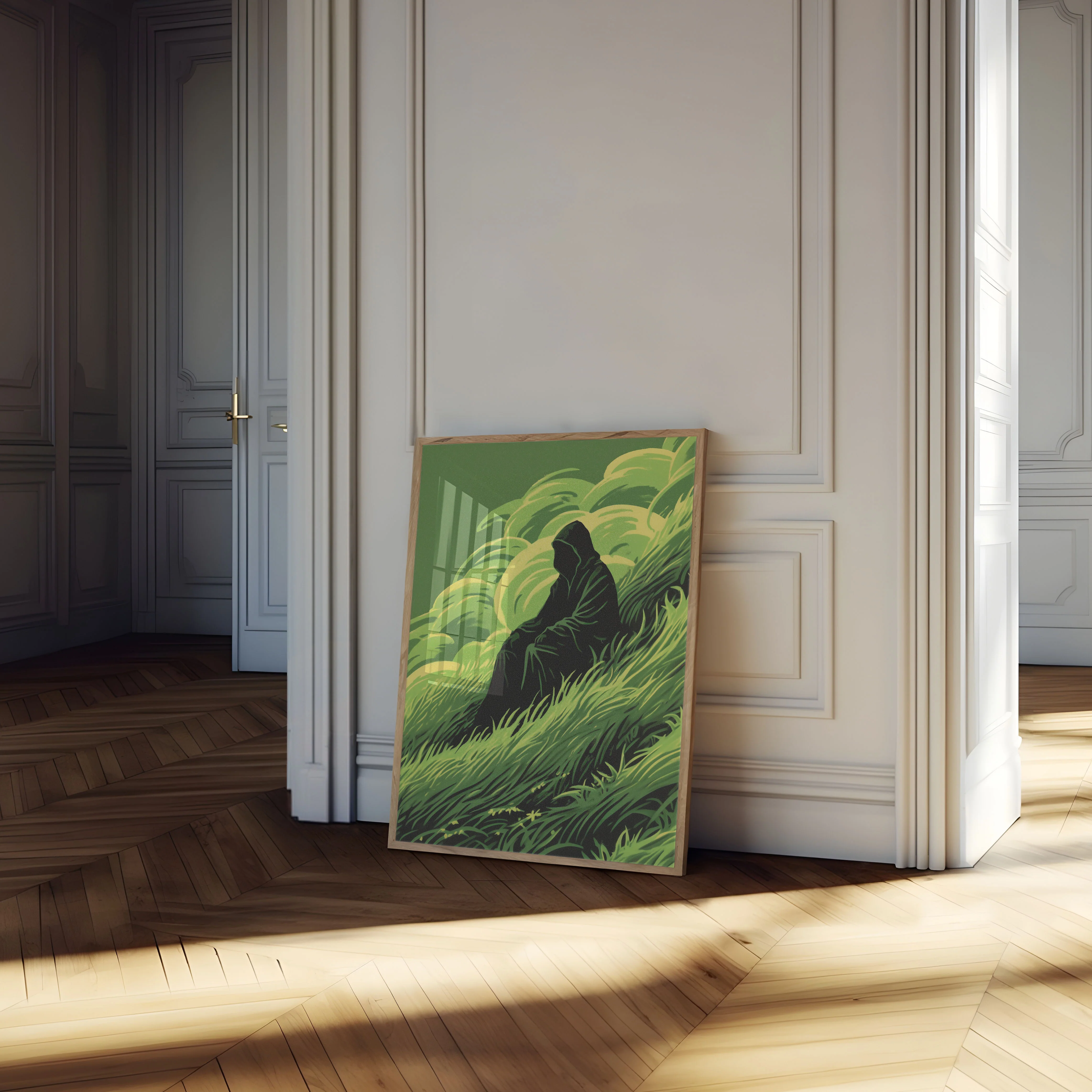 Mysterious Figure in Tall Grass Poster - Image 4