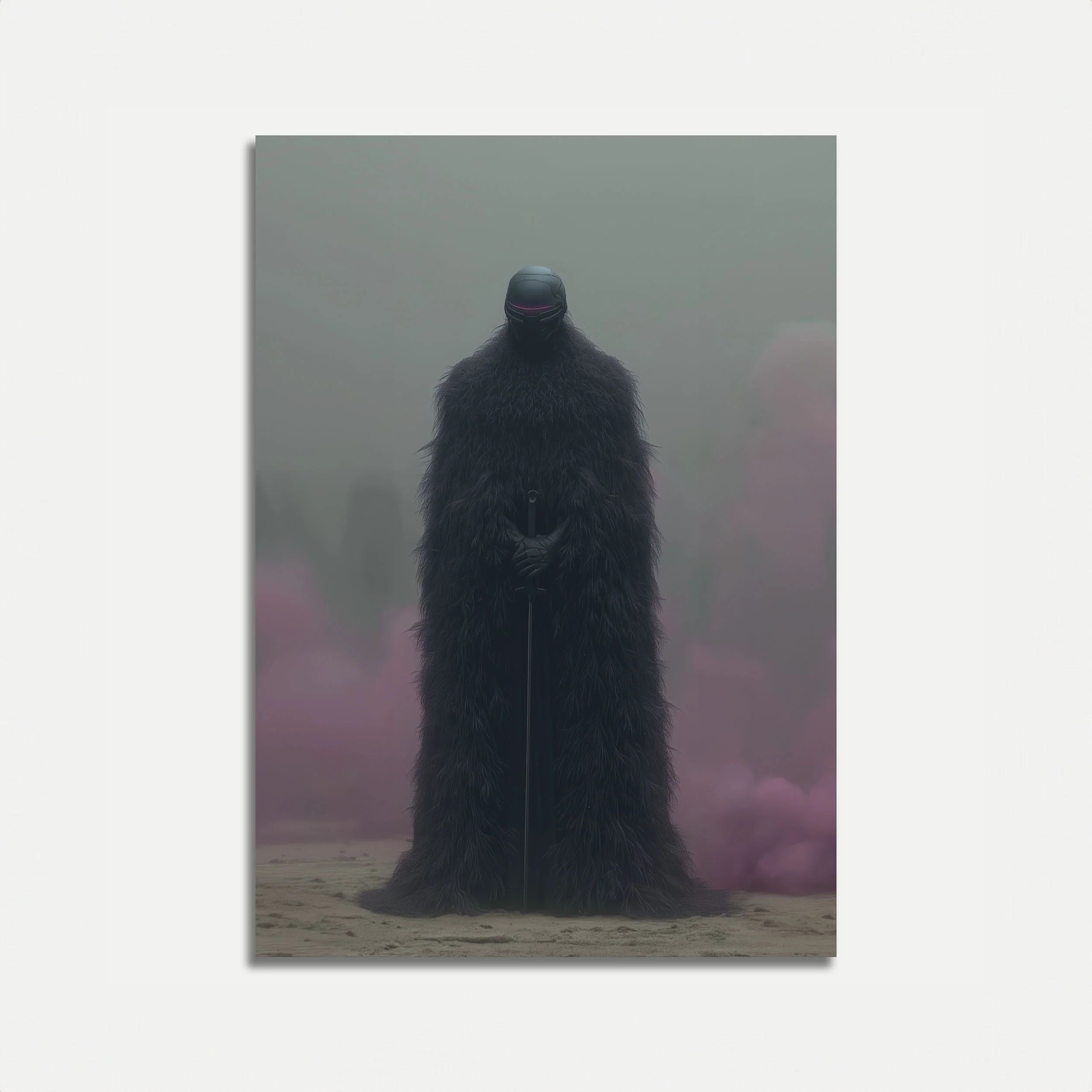Mysterious Fur-Clad Warrior Poster