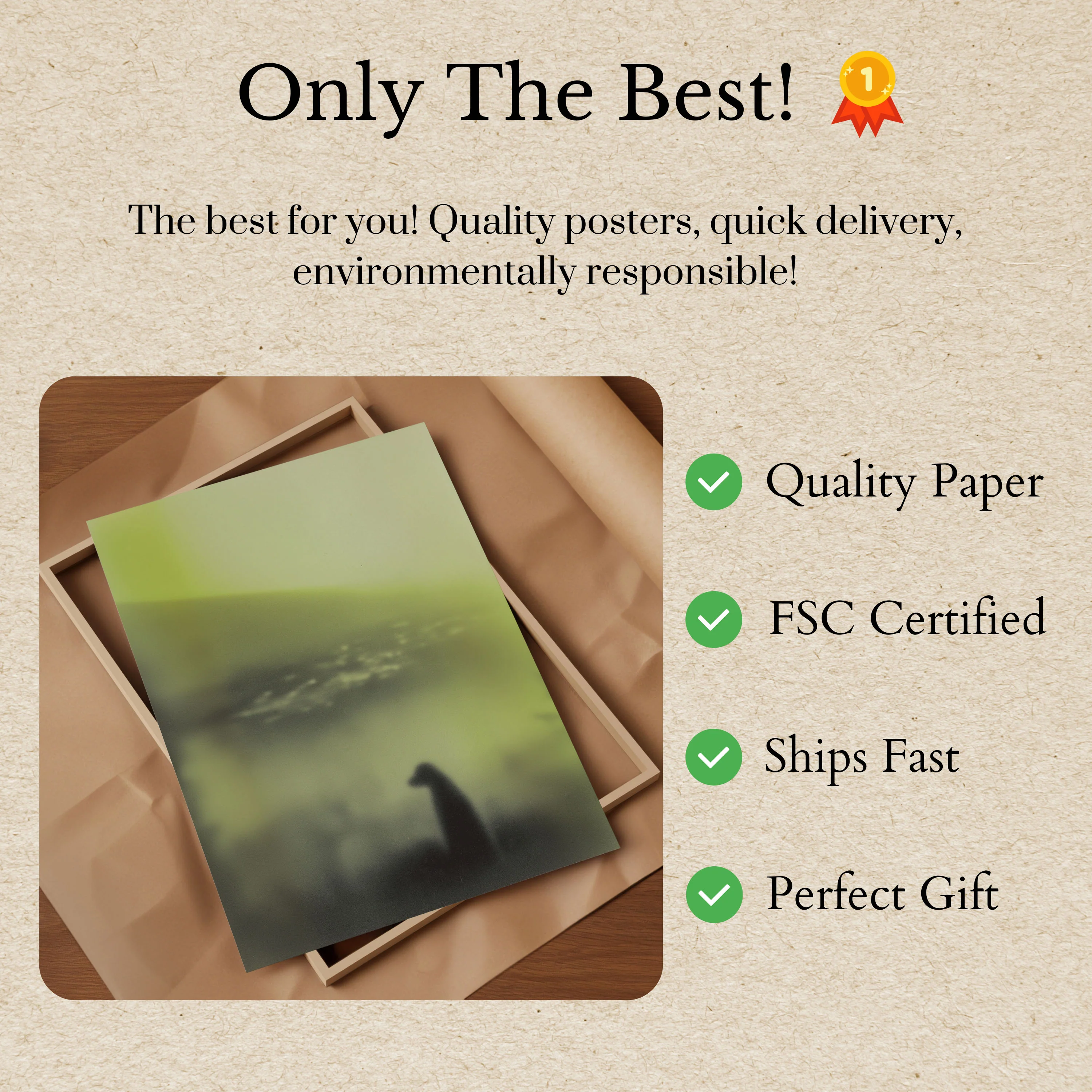 Mysterious Silhouette in Misty Green Poster - Image 3
