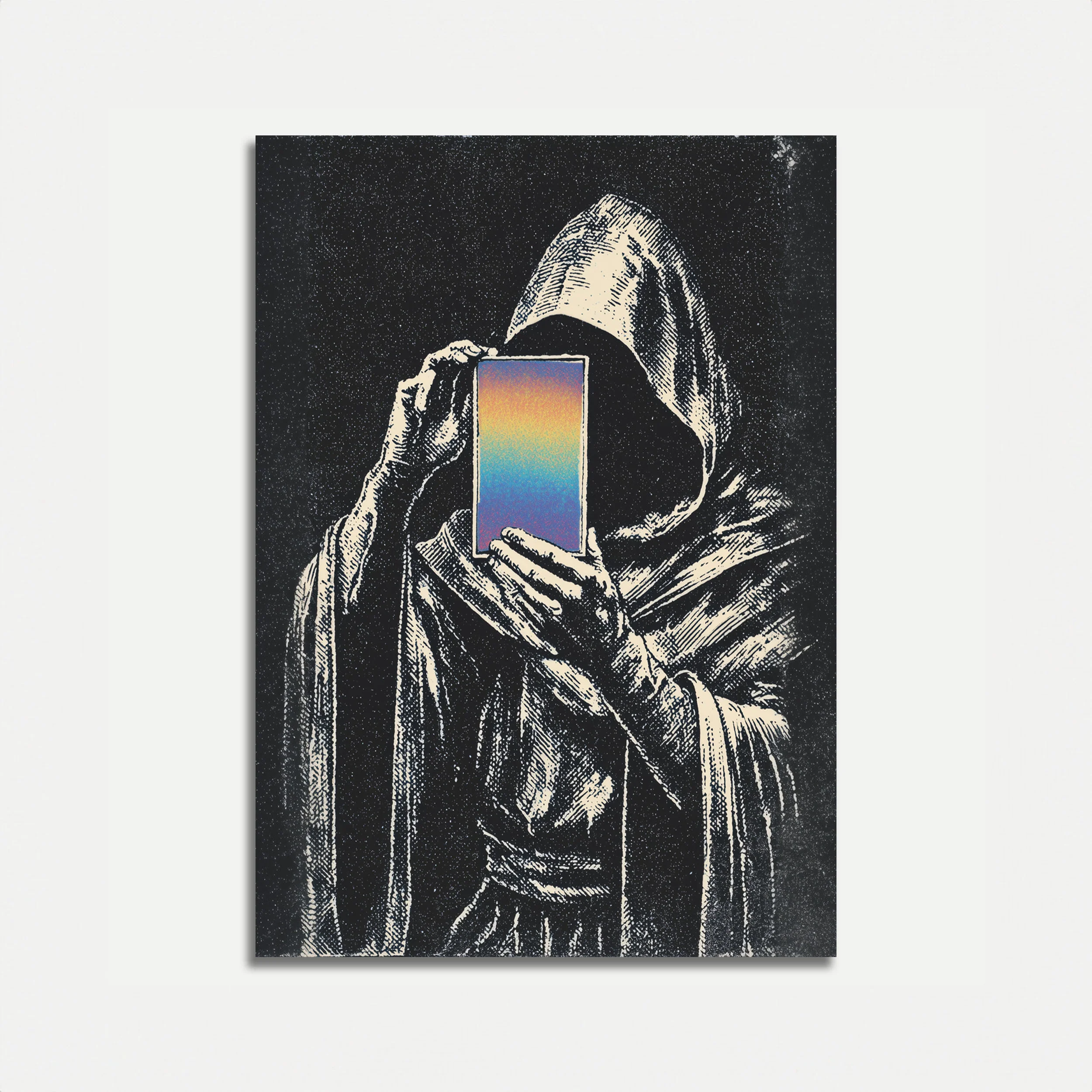 Mystic Figure Holding Light Poster