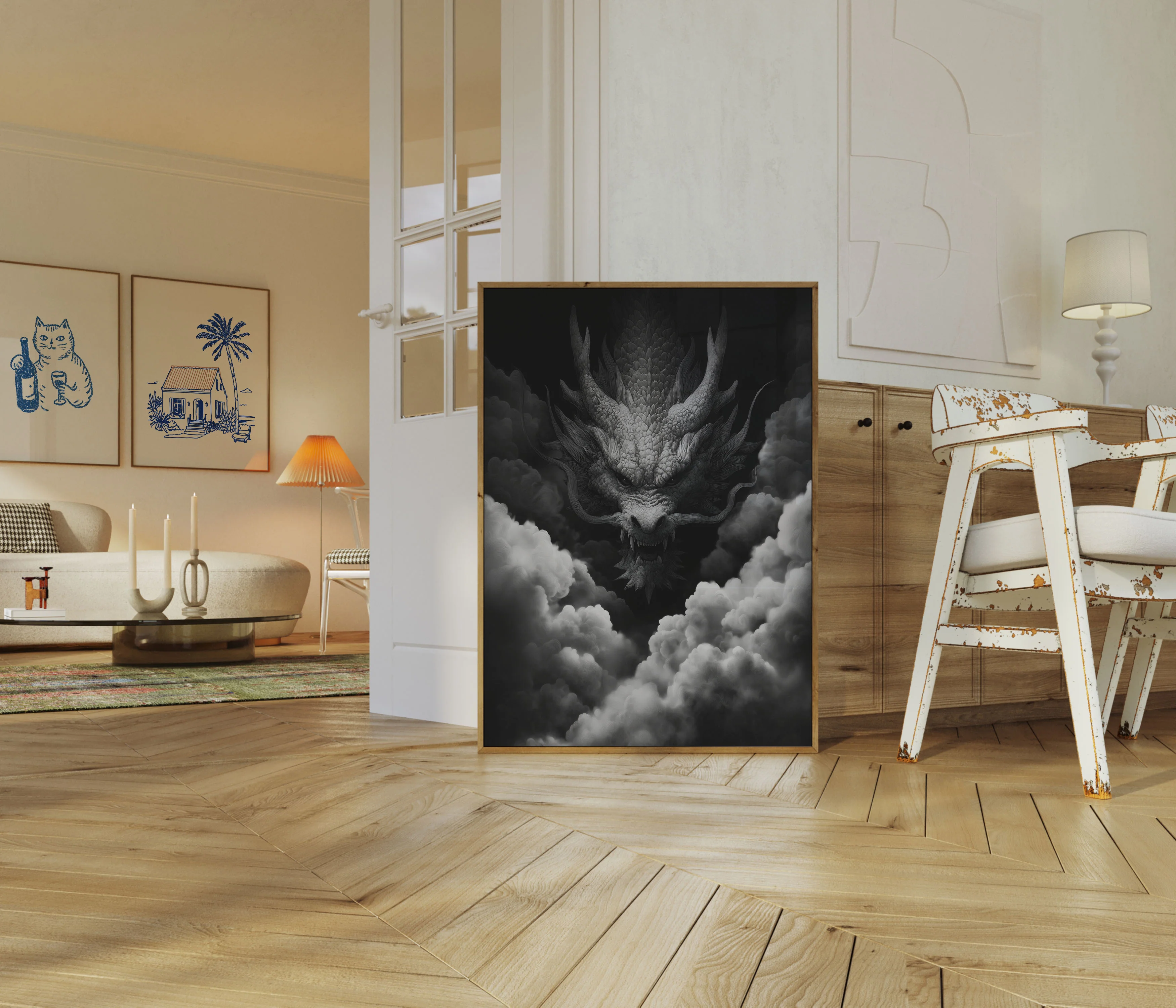 Mystical Cloud Dragon Poster - Image 5