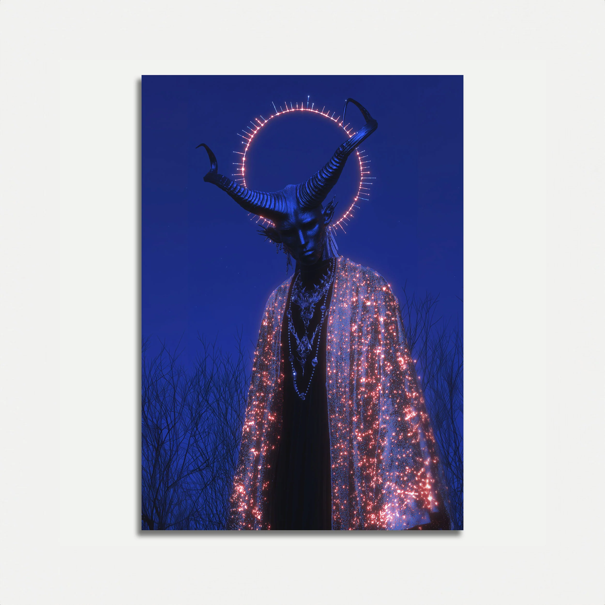 Mystical Cosmic Horned Being Poster