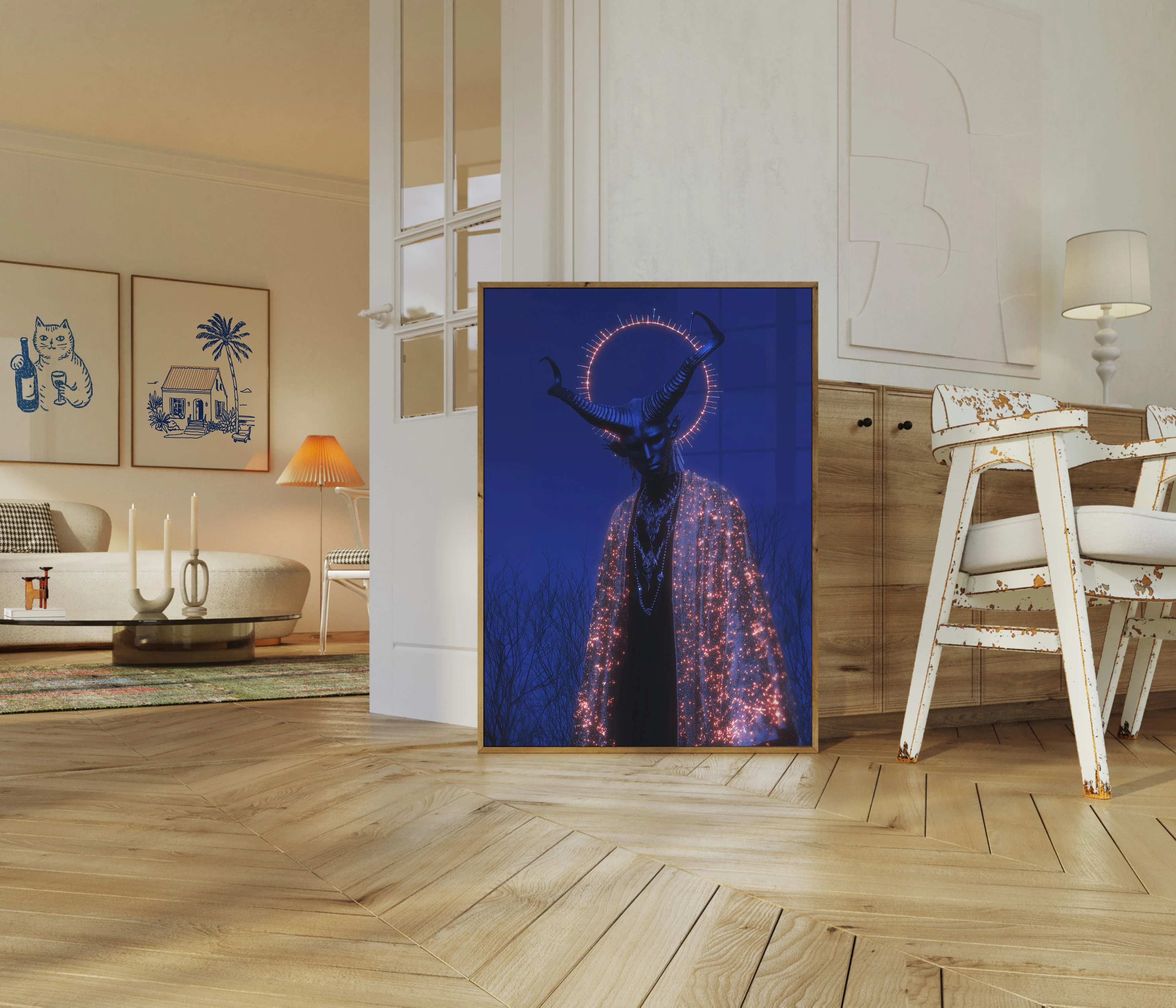 Mystical Cosmic Horned Being Poster - Image 5
