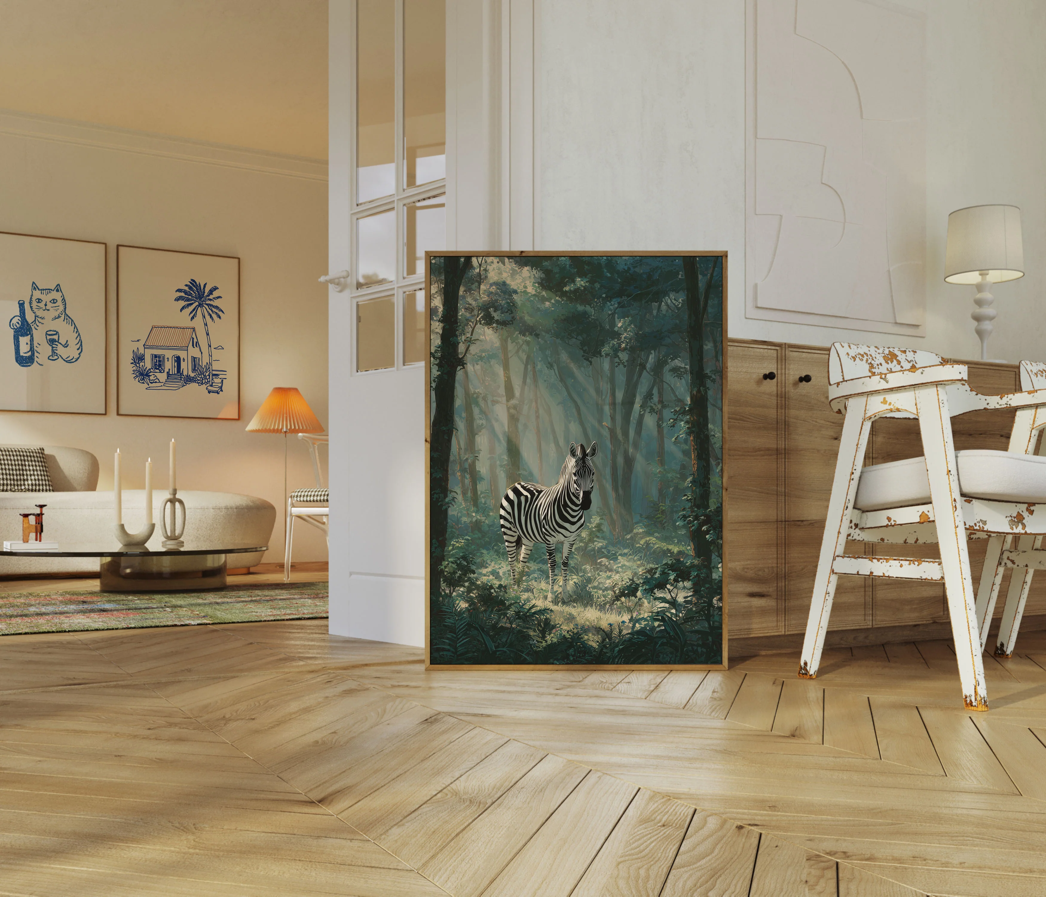 Mystical Forest Zebra Poster - Image 5