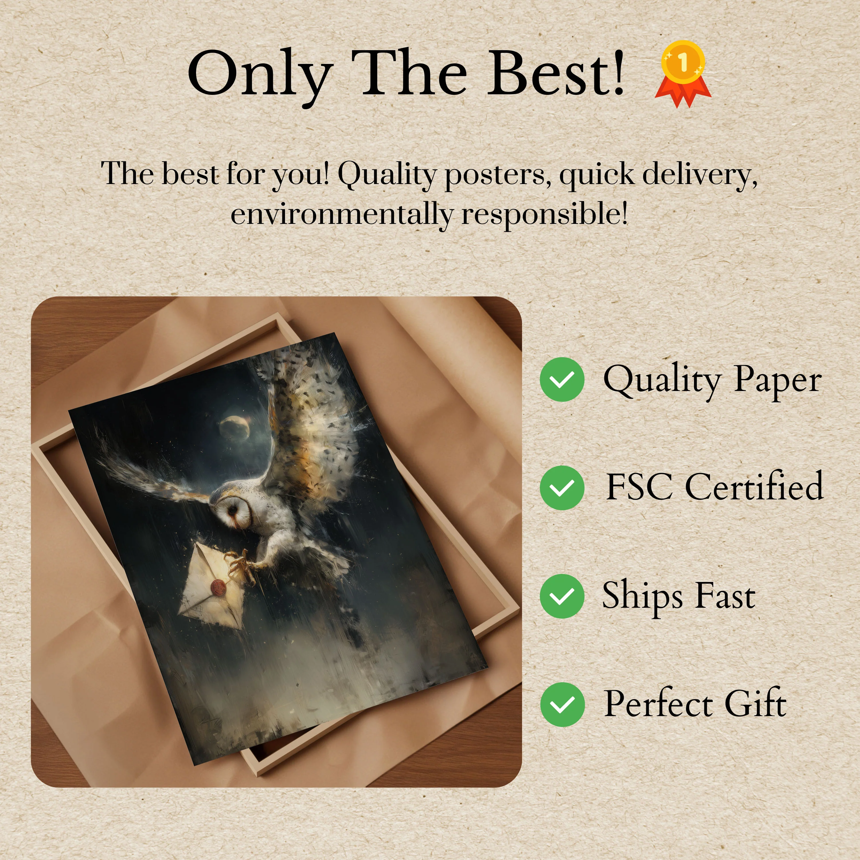 Mystical Messenger Owl Poster - Image 3