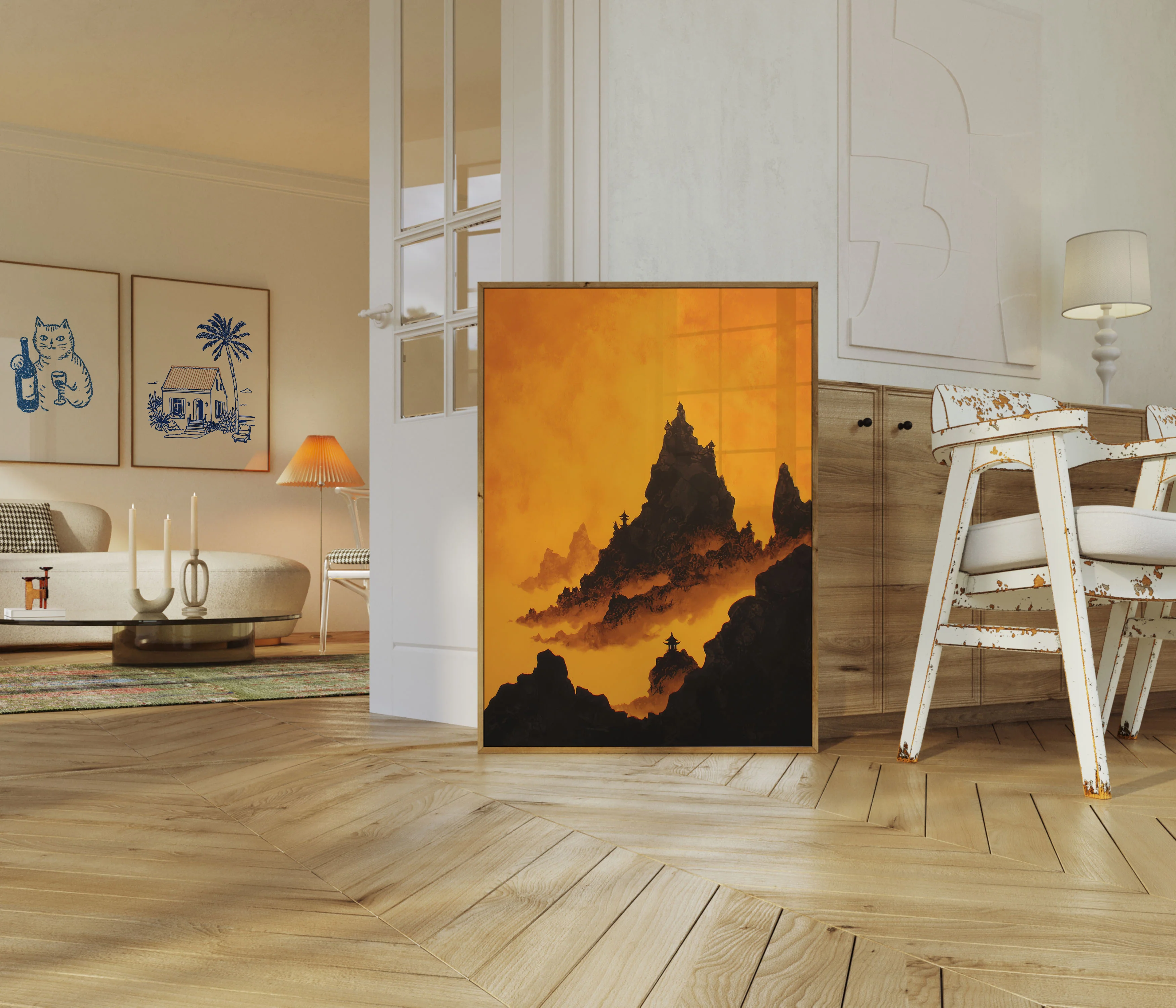 Mystical Mountain Temple Poster - Image 5