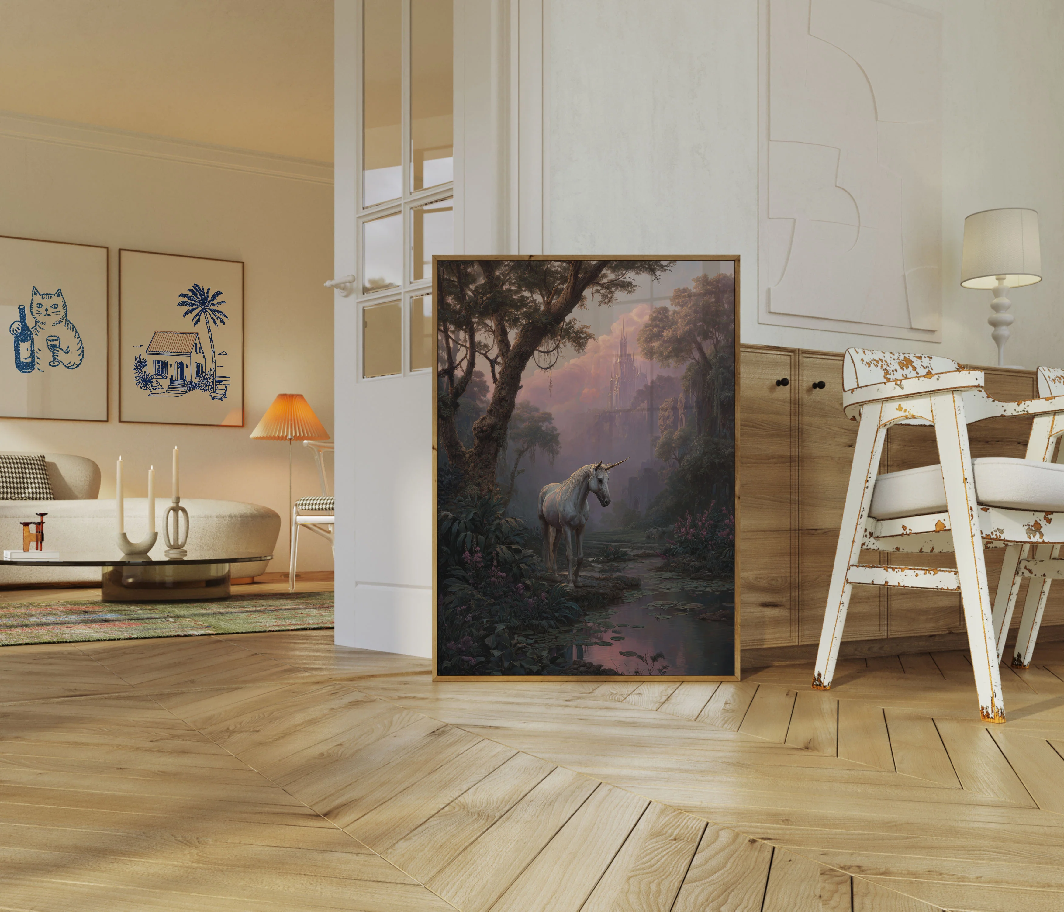 Mystical Unicorn Forest Poster - Image 5