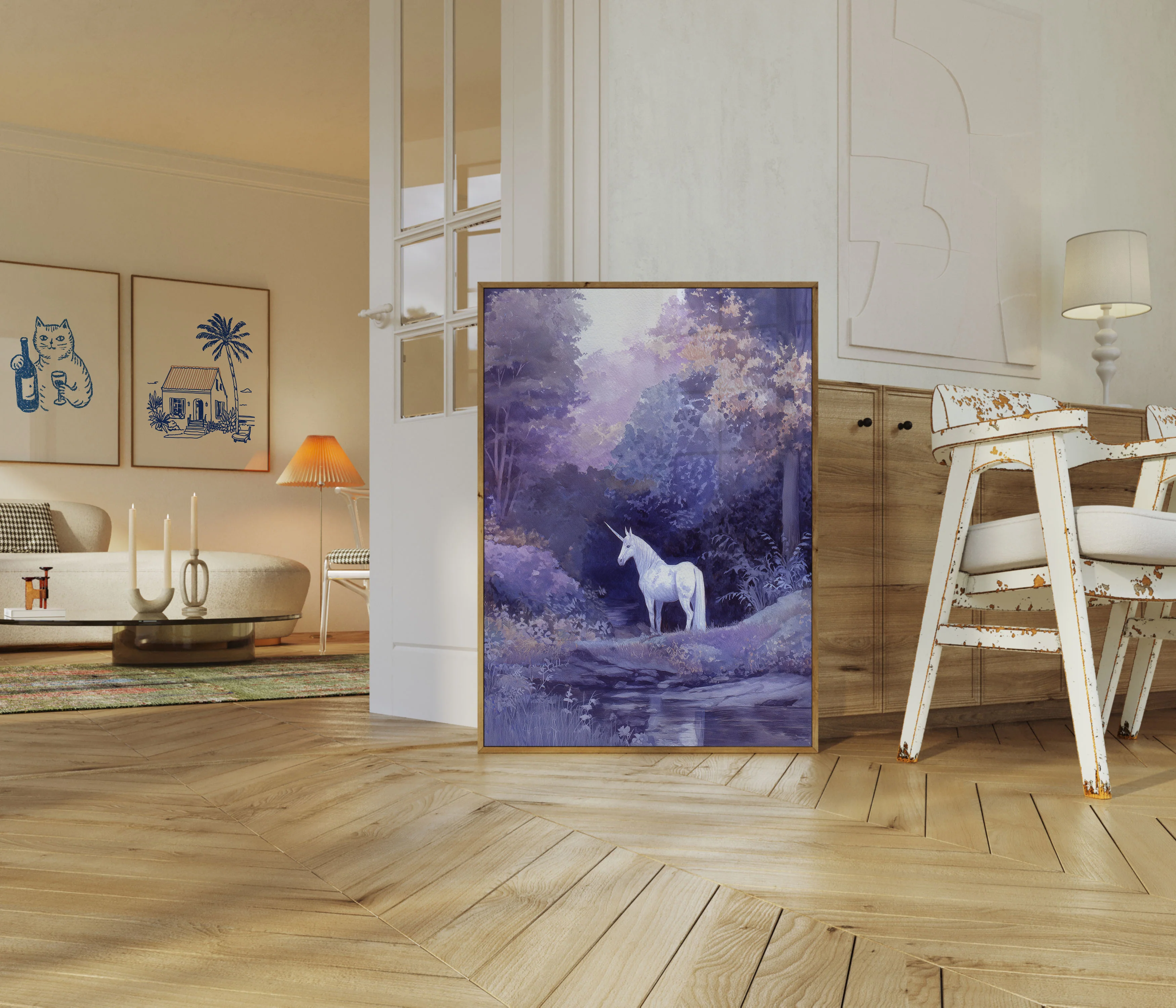 Mystical Unicorn Forest Poster - Image 5