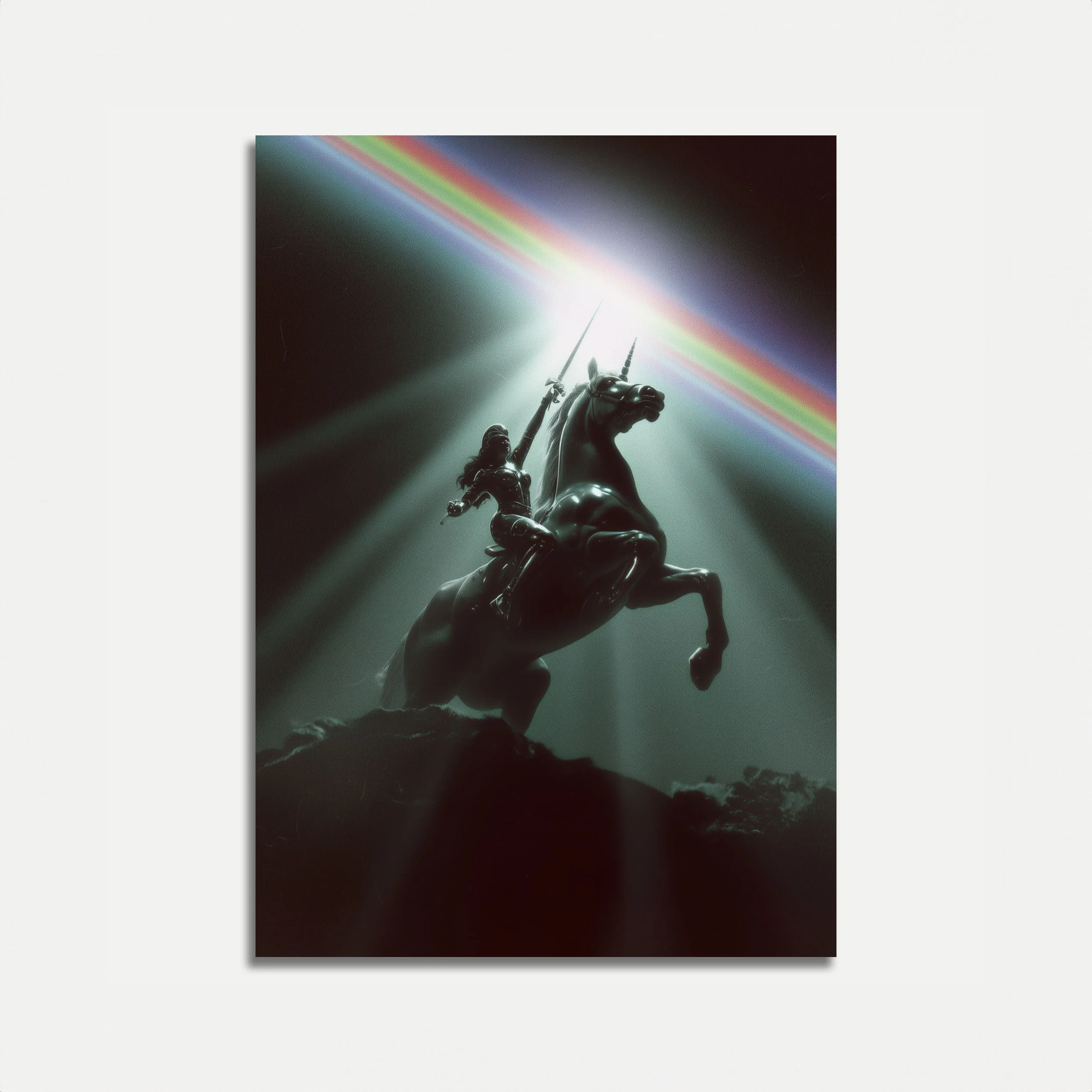 Mystical Unicorn Rainbow Warrior Poster