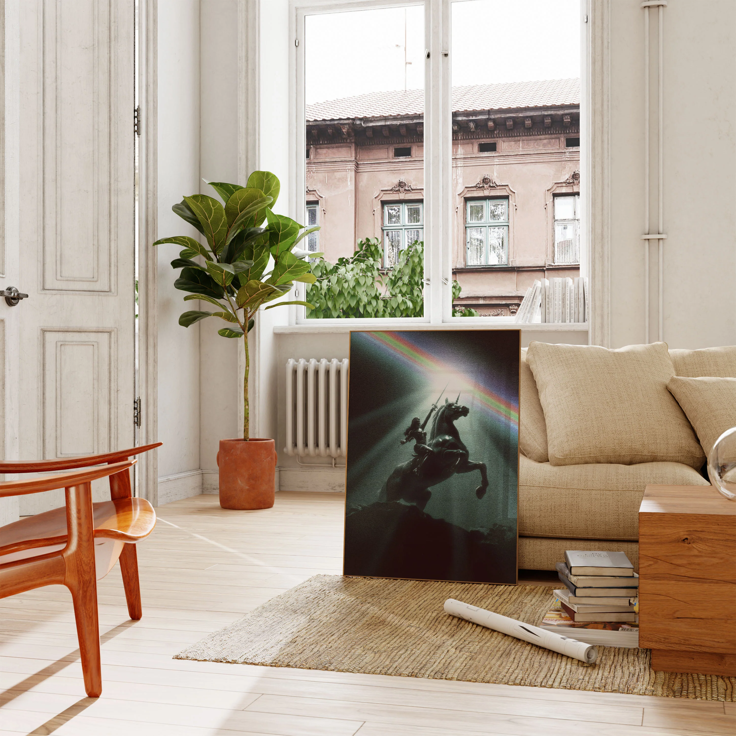 Mystical Unicorn Rainbow Warrior Poster - Image 2