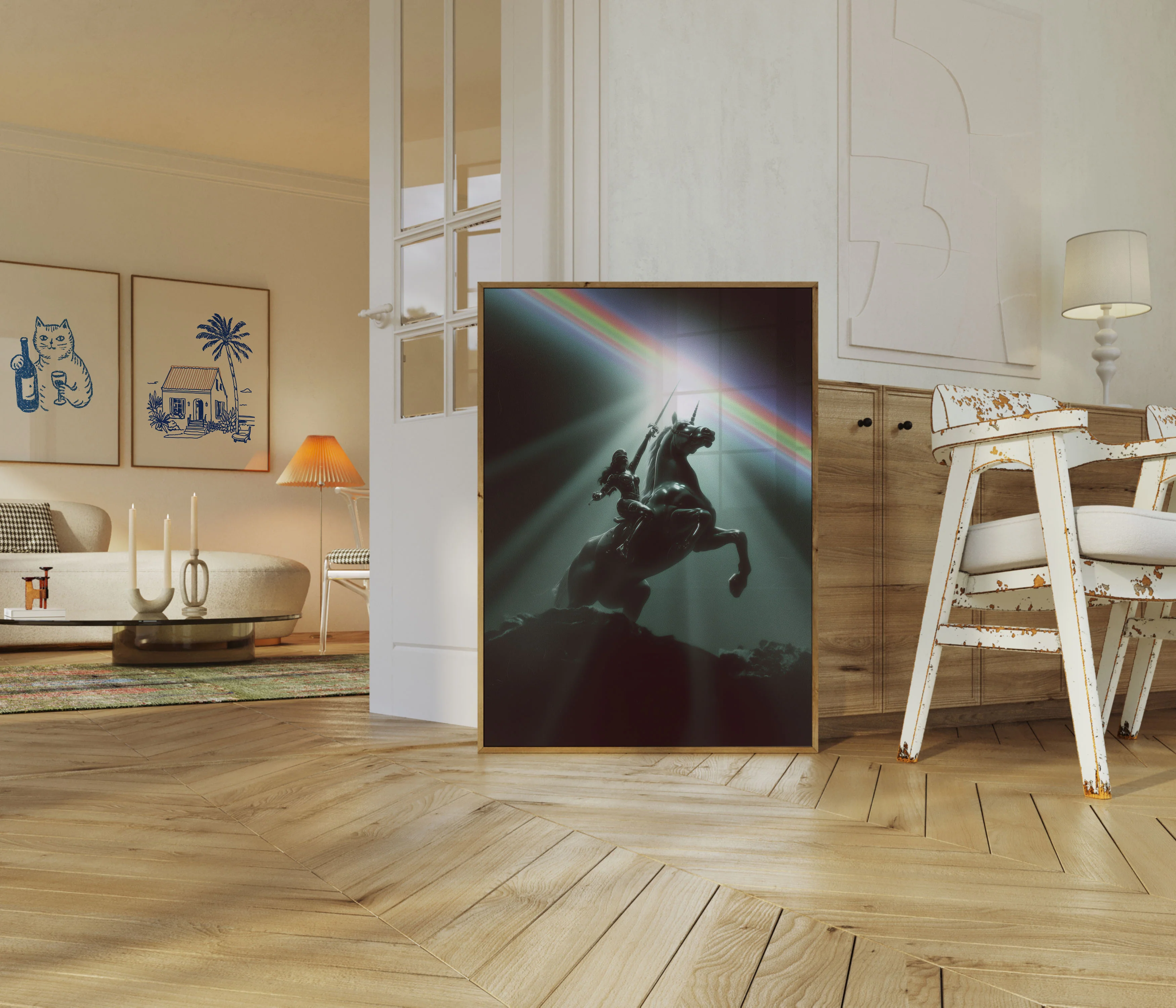 Mystical Unicorn Rainbow Warrior Poster - Image 5