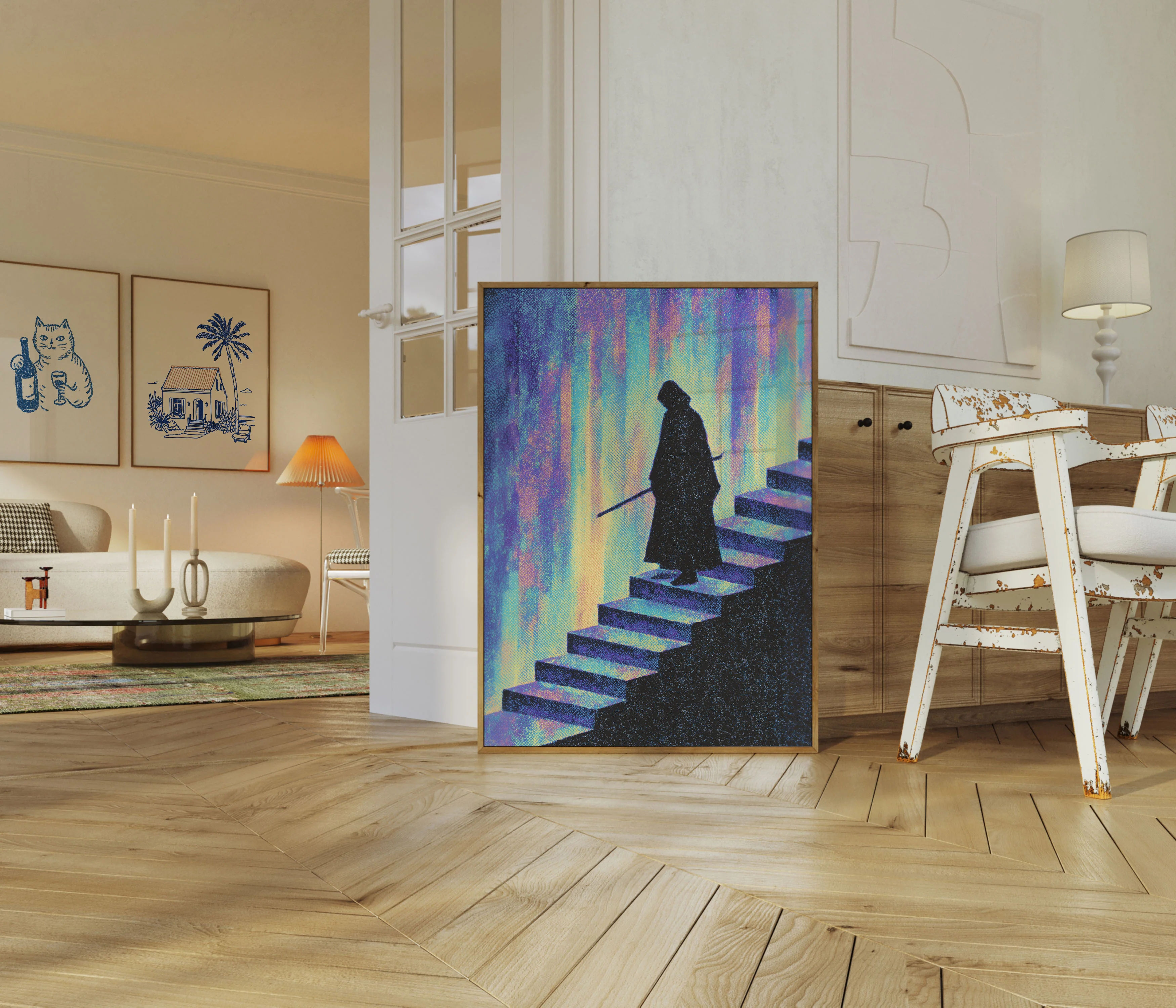 Mystical Warrior Ascending Stairs Poster - Image 5