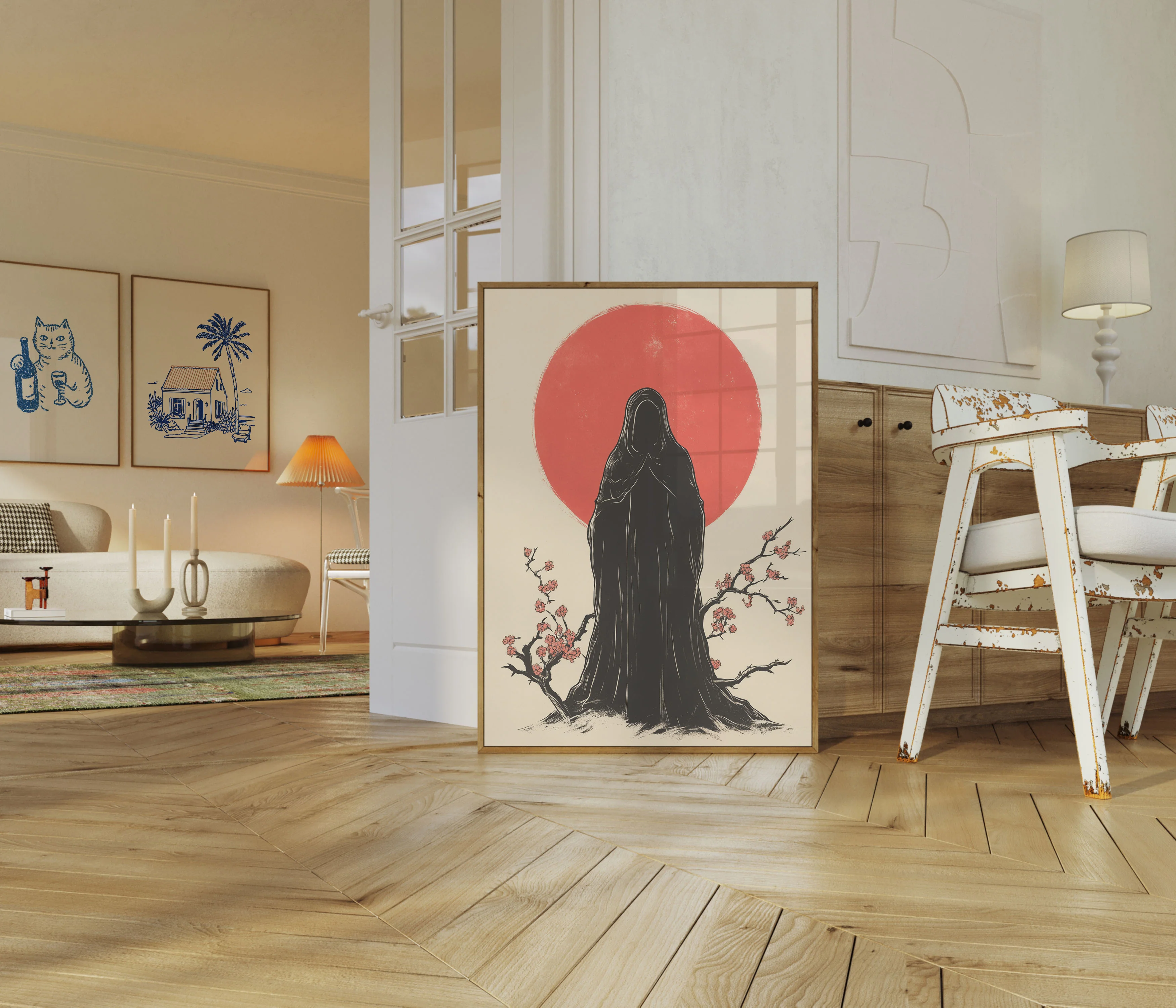 Mystical Woman Cherry Blossom Poster - Image 5