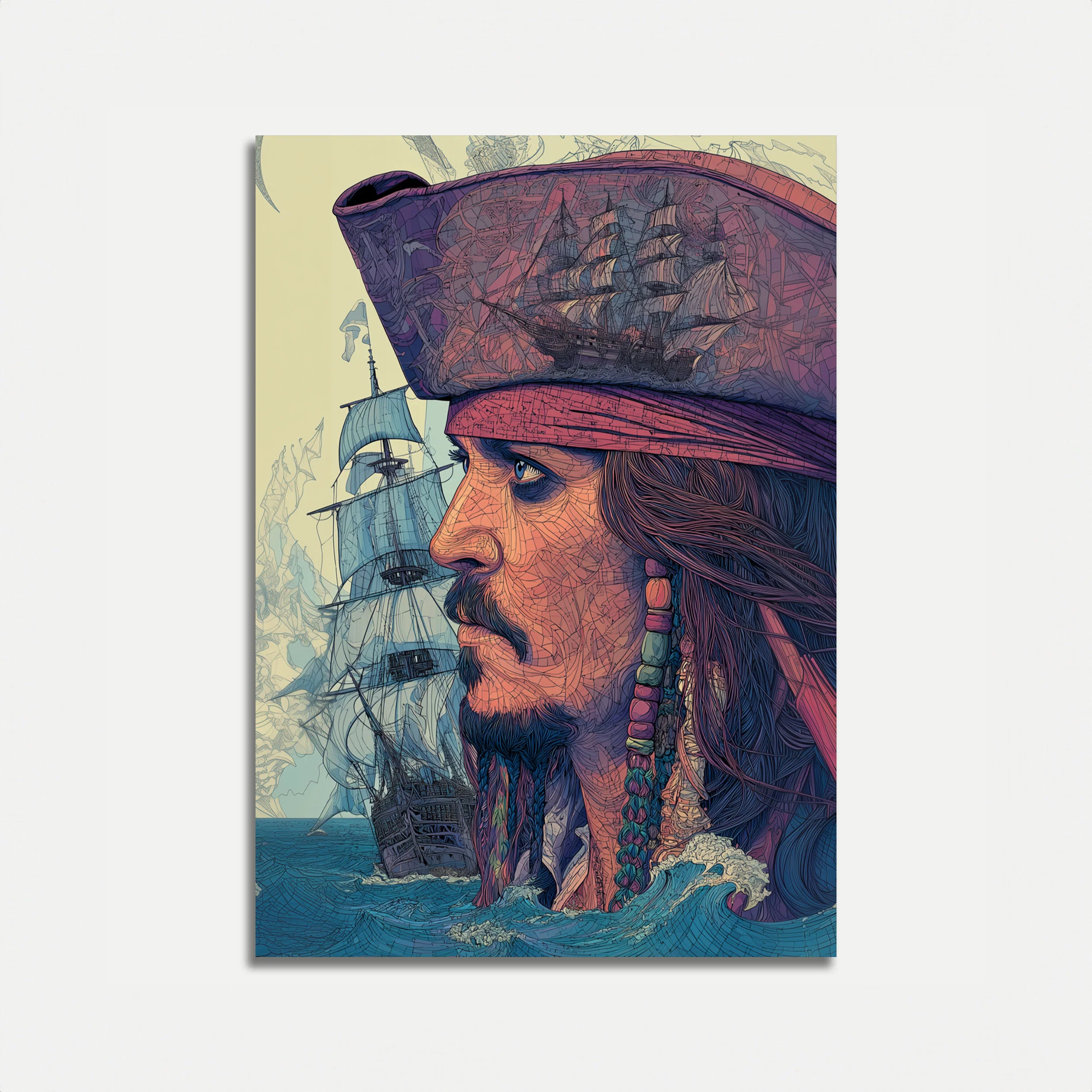 Nautical Pirate Captain Poster