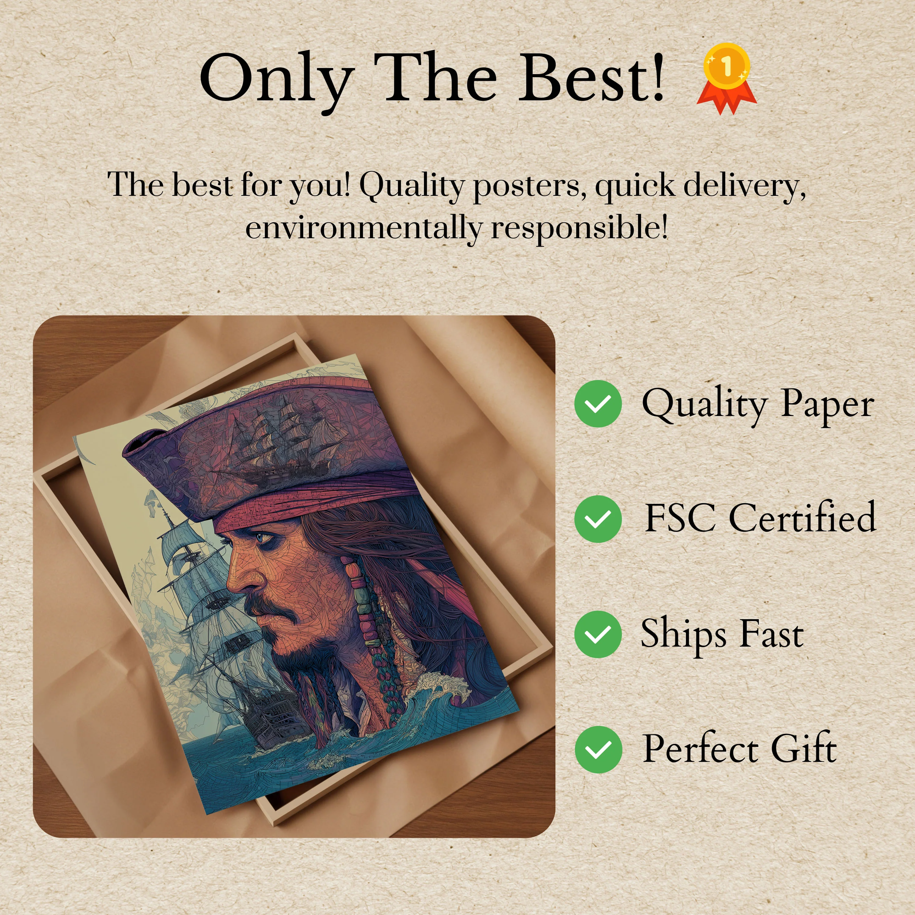 Nautical Pirate Captain Poster - Image 3
