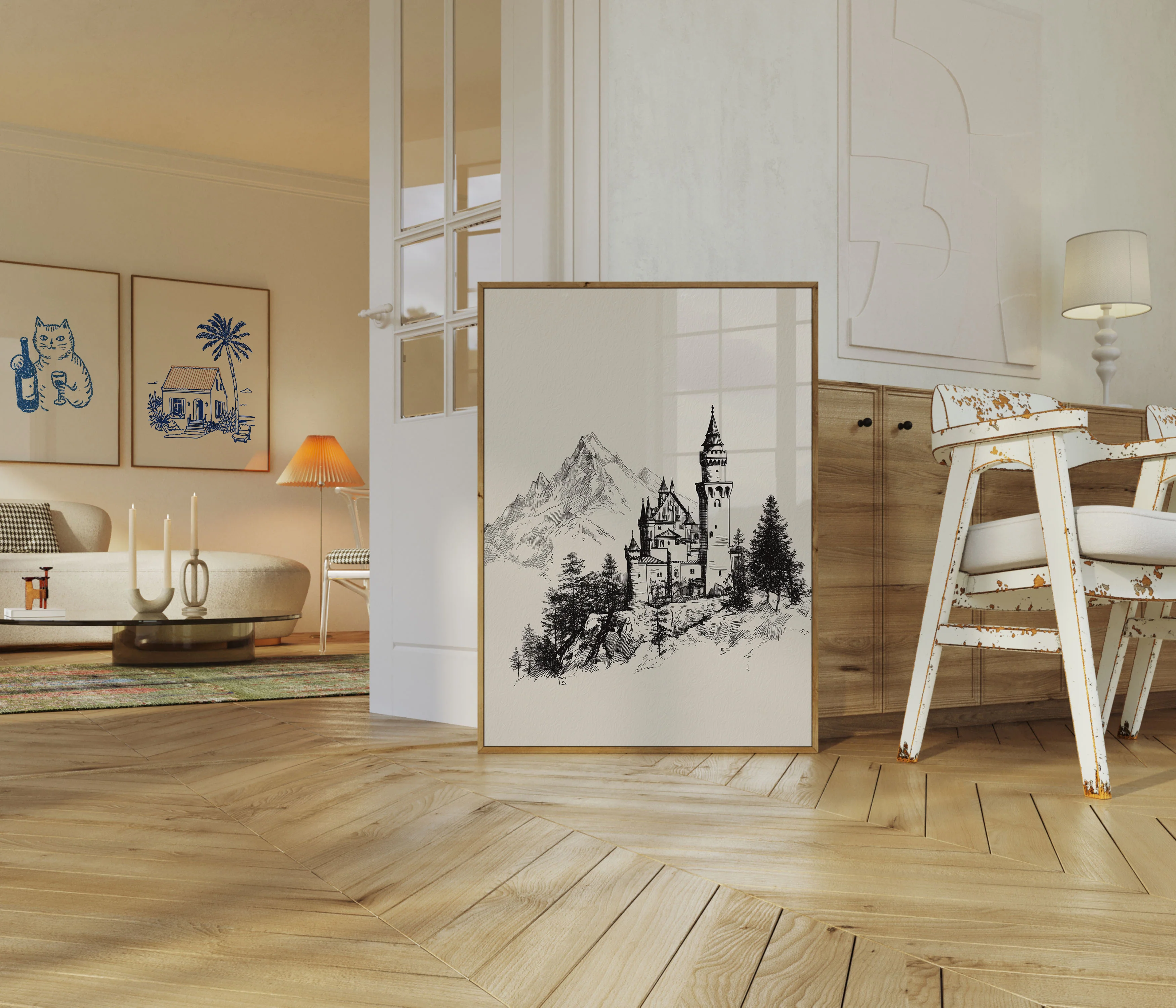 Neuschwanstein Castle Mountain Poster - Image 5