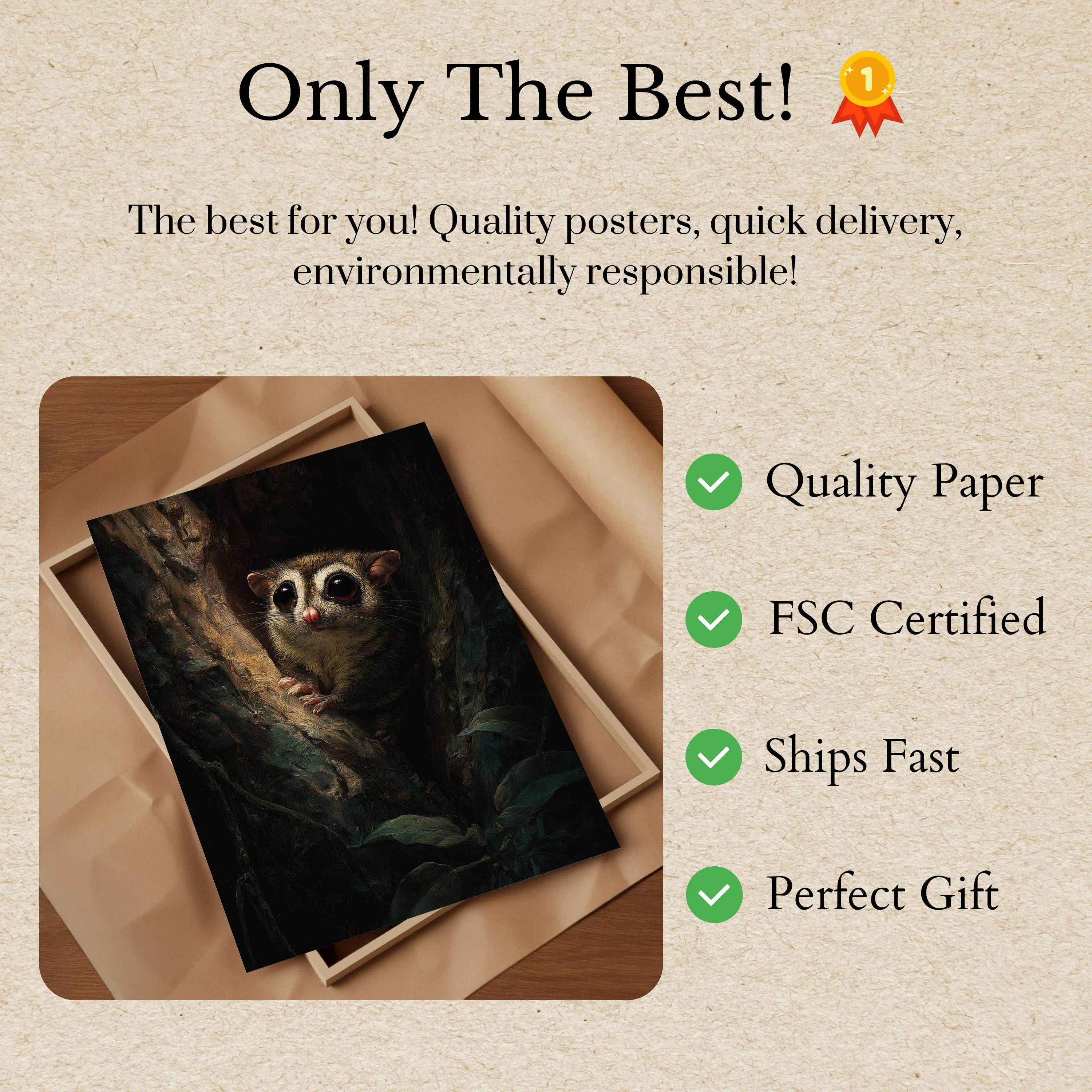Night Prowler Slow Loris Poster - Image 3