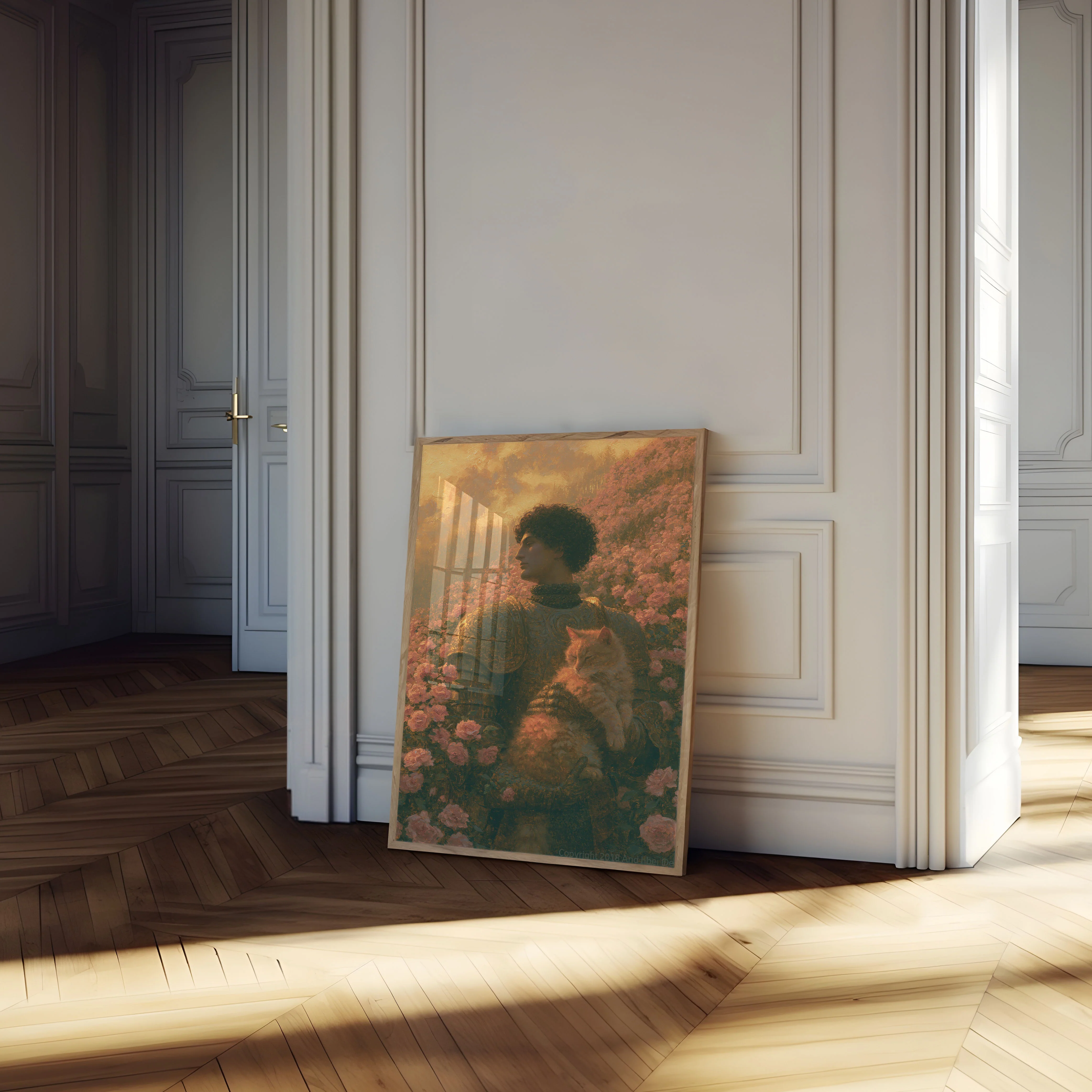 Noble Woman in Rose Garden Poster - Image 4