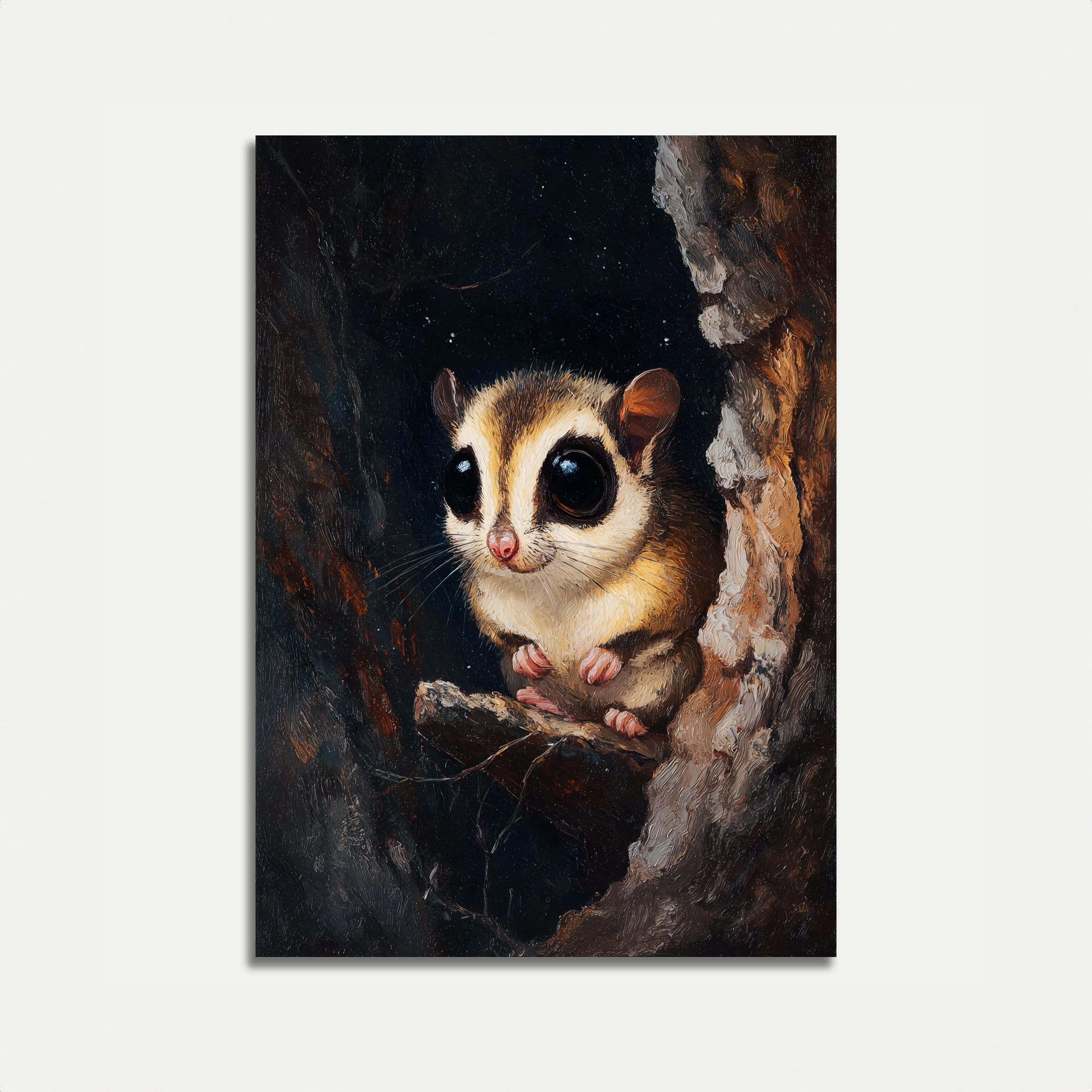 Nocturnal Sugar Glider Night Poster
