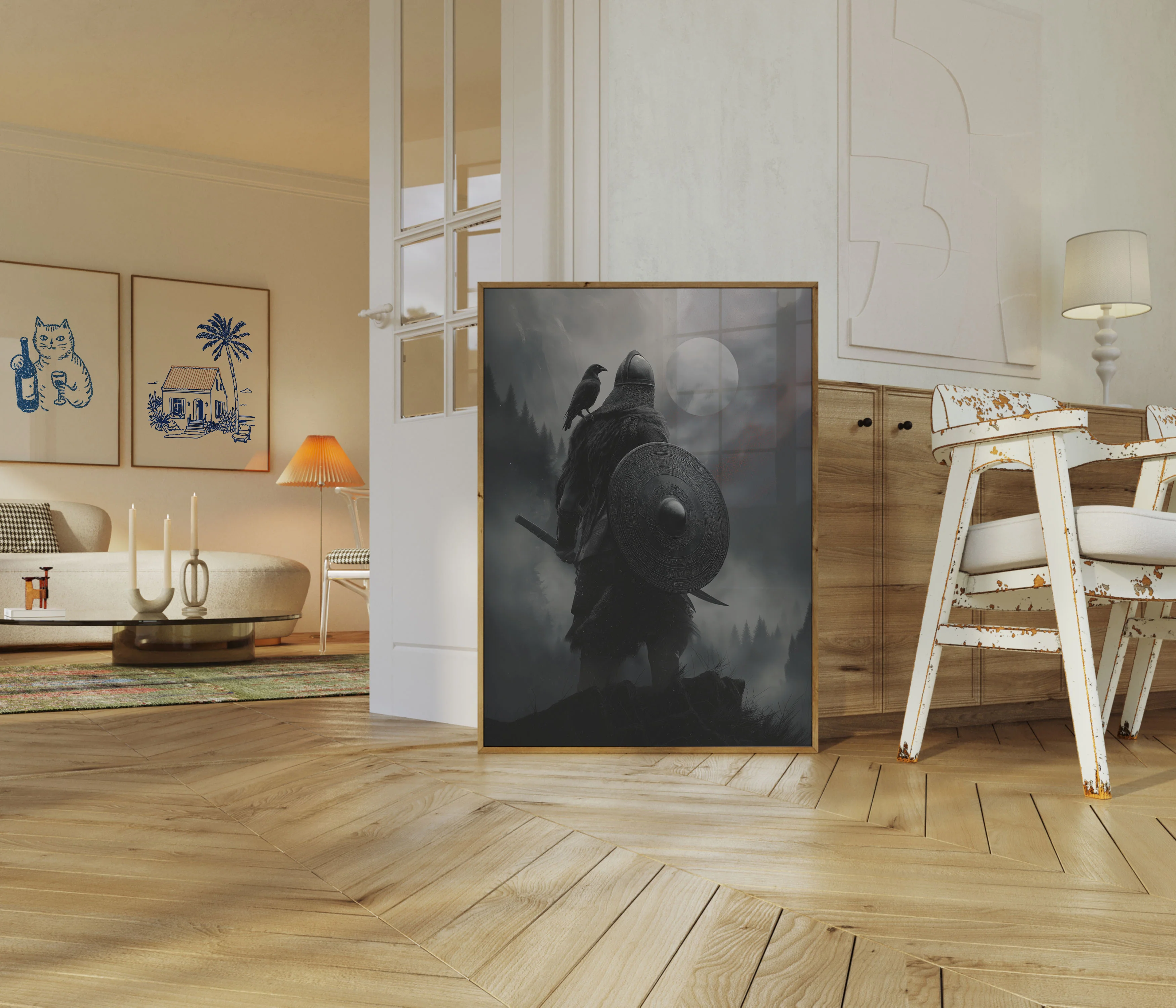 Norse Warrior Moonlight Poster - Image 5