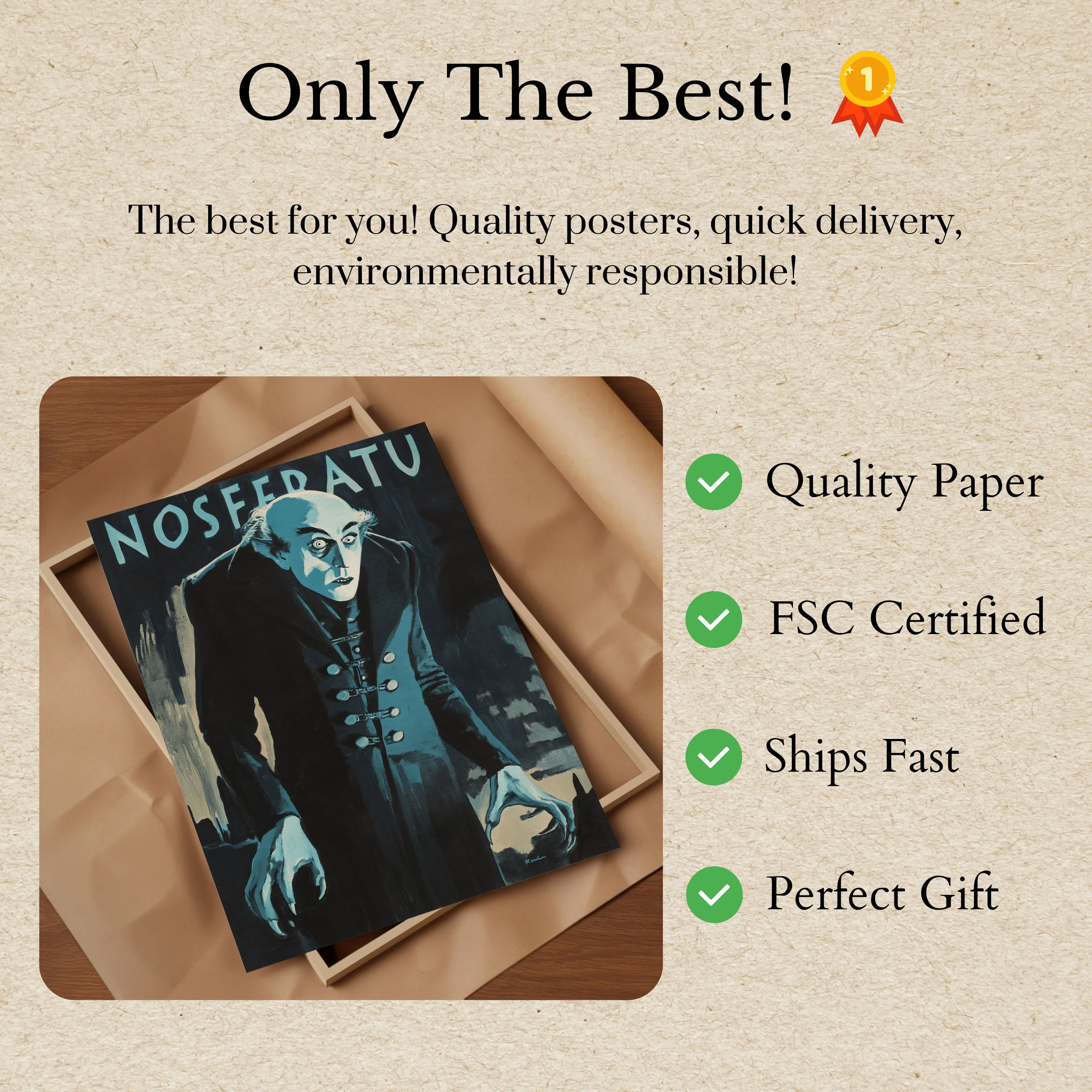 Nosferatu Classic Horror Poster - Image 3