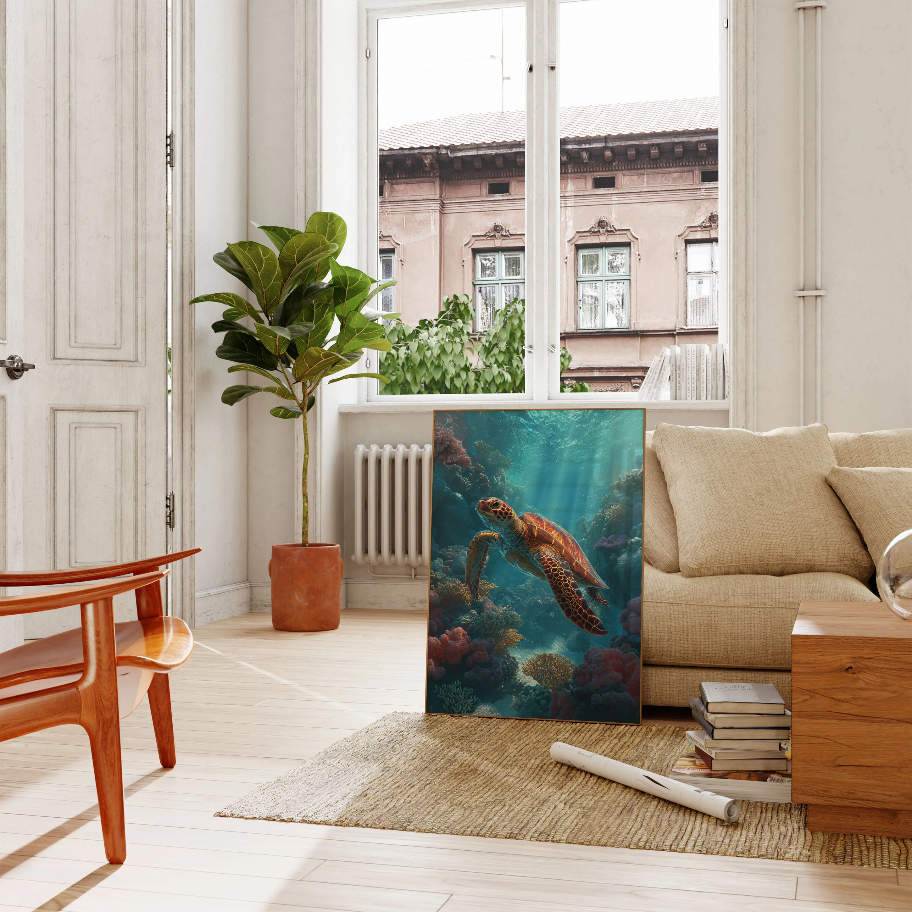 Ocean Turtle Underwater Realm Poster - Image 2