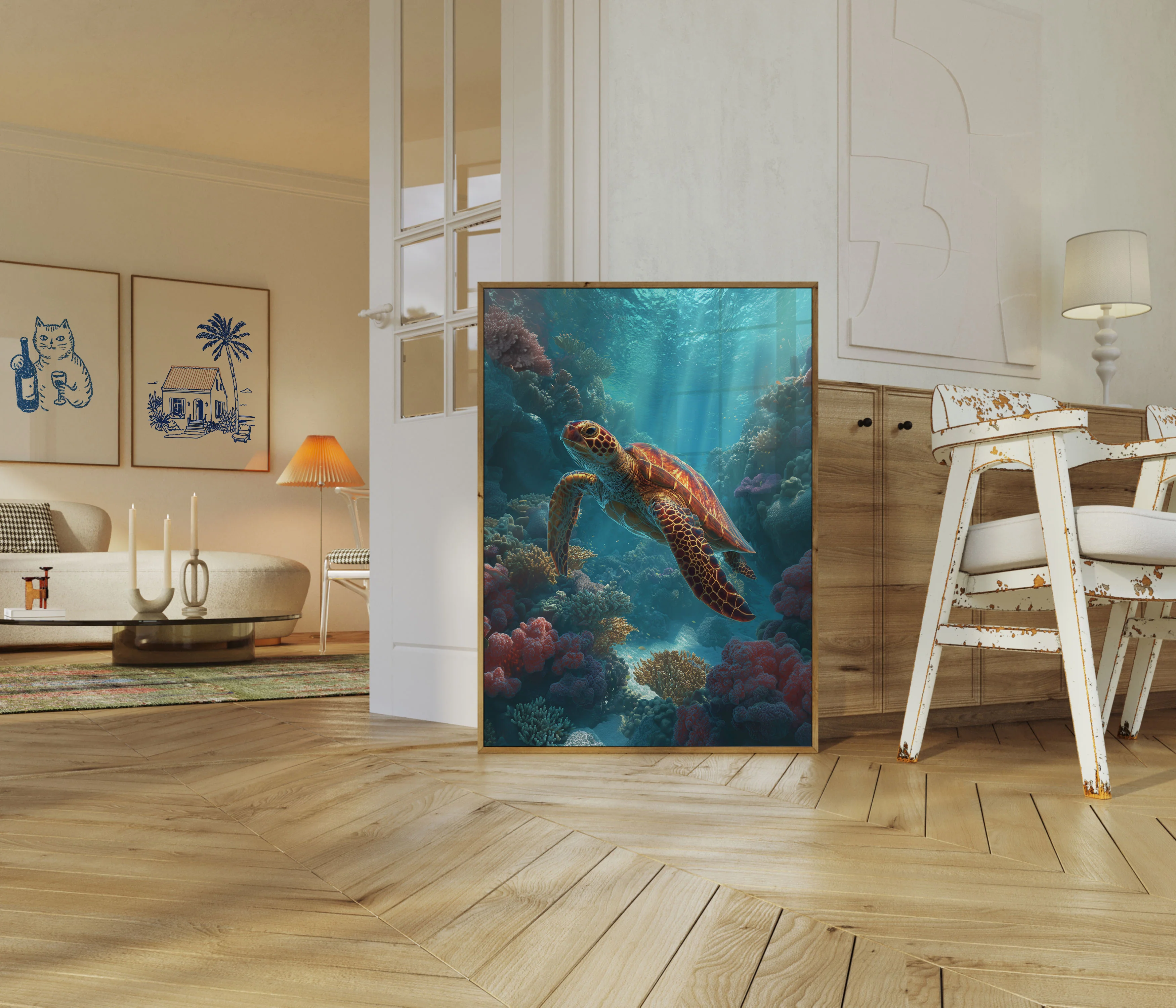 Ocean Turtle Underwater Realm Poster - Image 5
