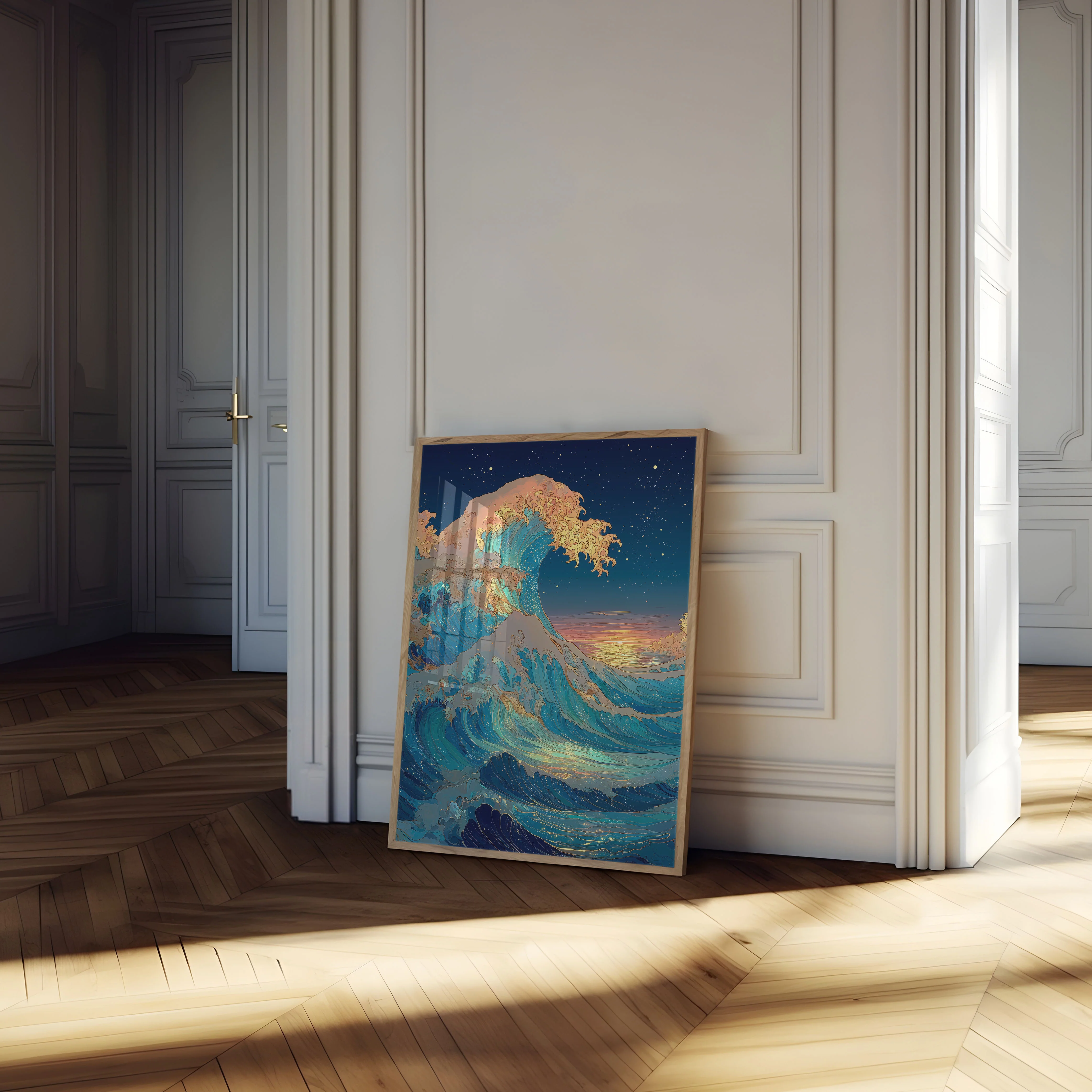 Ocean Wave Sunset Poster - Image 4