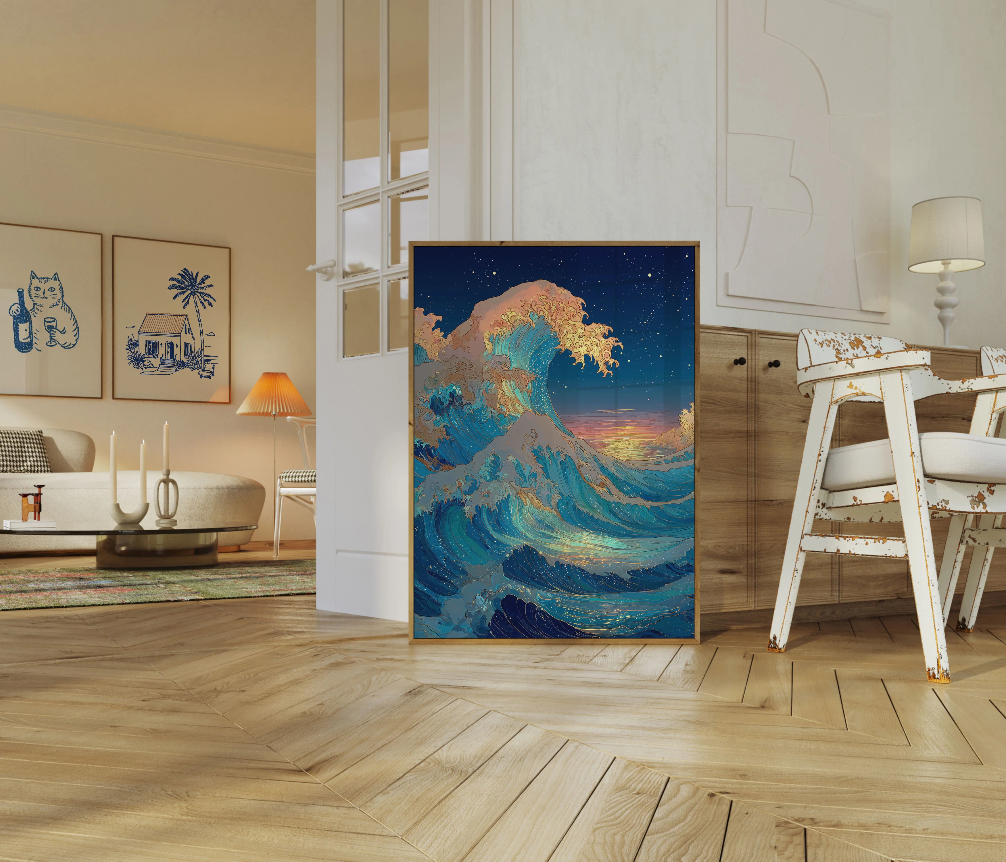 Ocean Wave Sunset Poster - Image 5