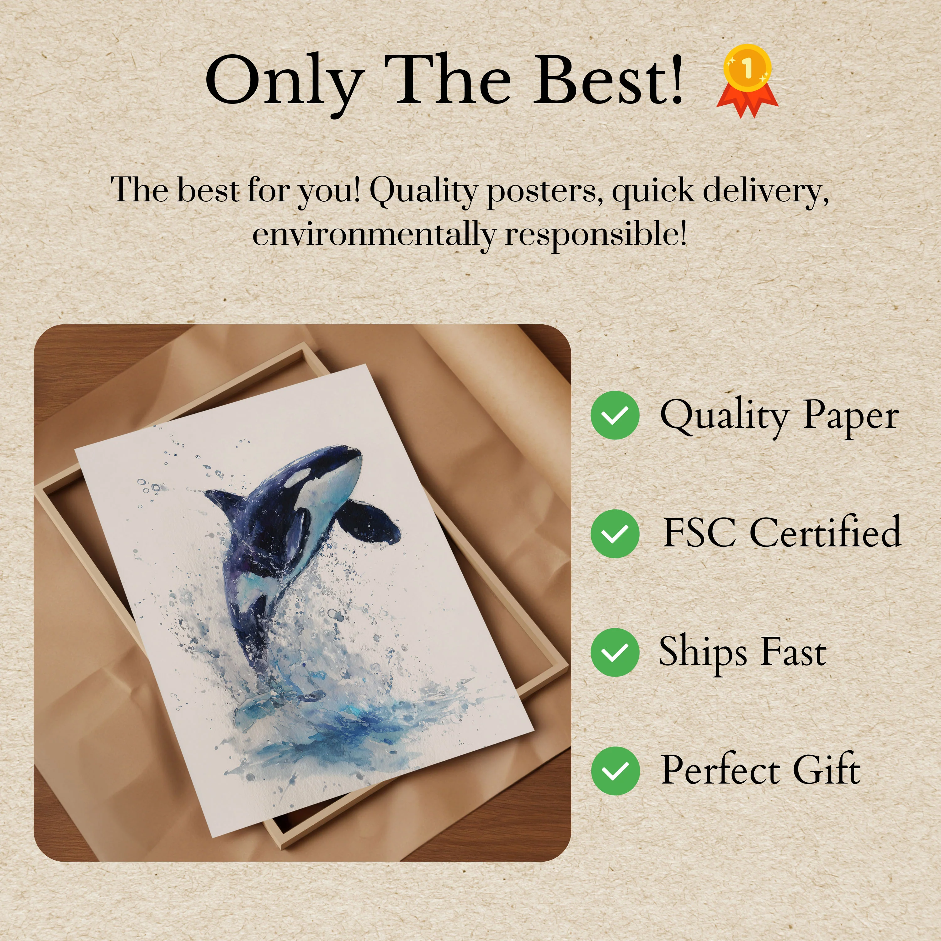 Ocean's Majestic Leap Poster - Image 3