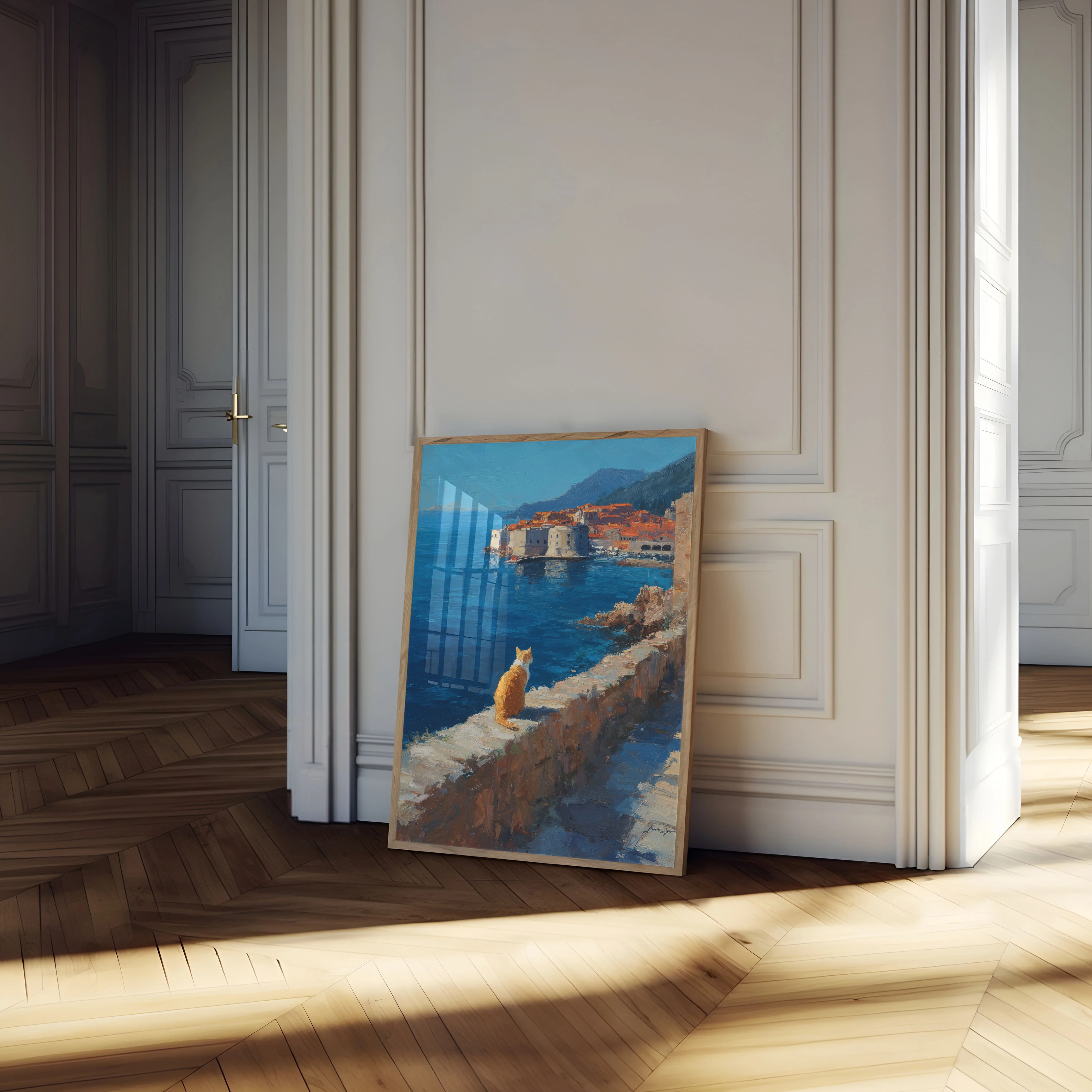 Orange Cat Overlooking Dubrovnik Poster - Image 4