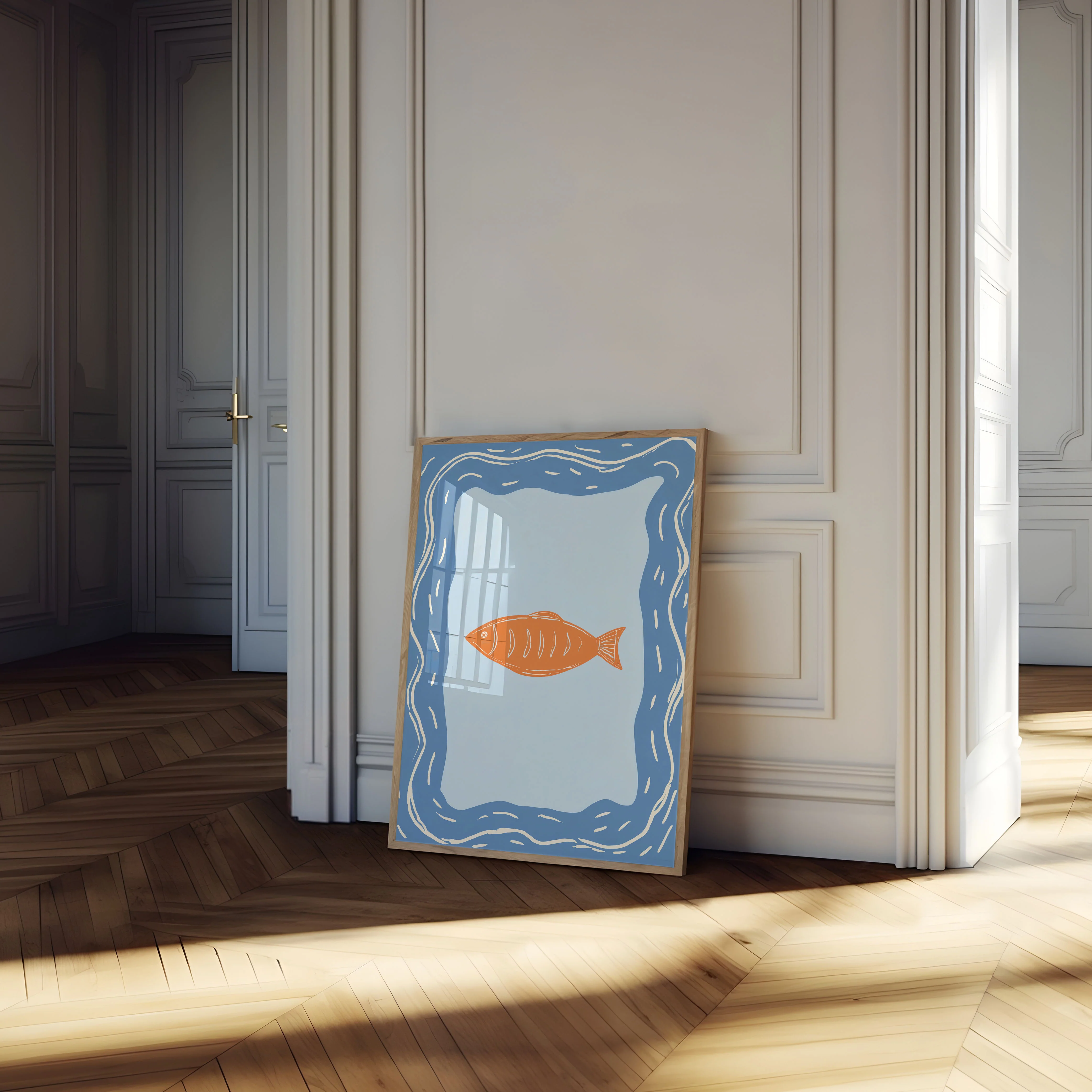 Orange Fish Swimming Poster - Image 4