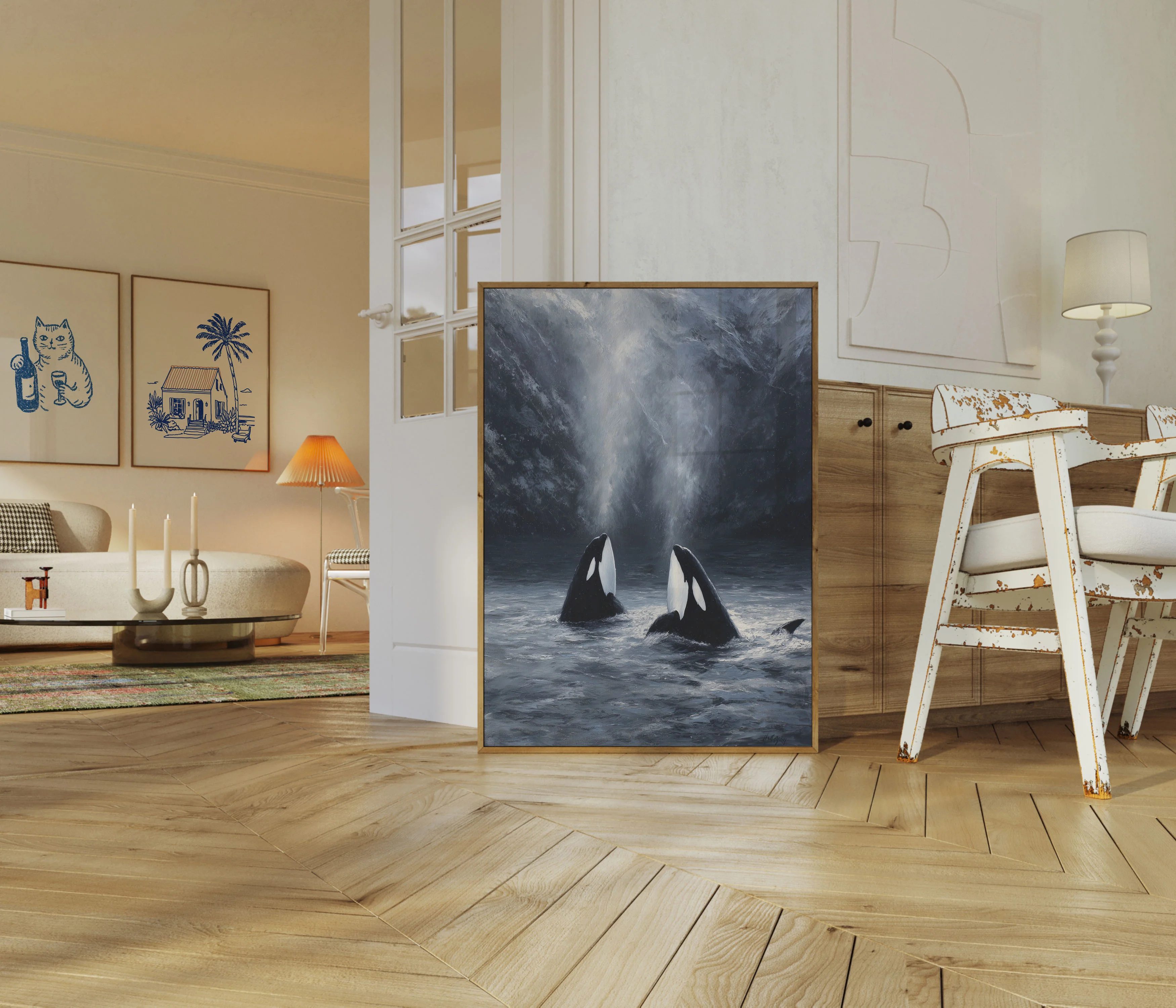 Orcas in the Misty Mountains Poster - Image 5
