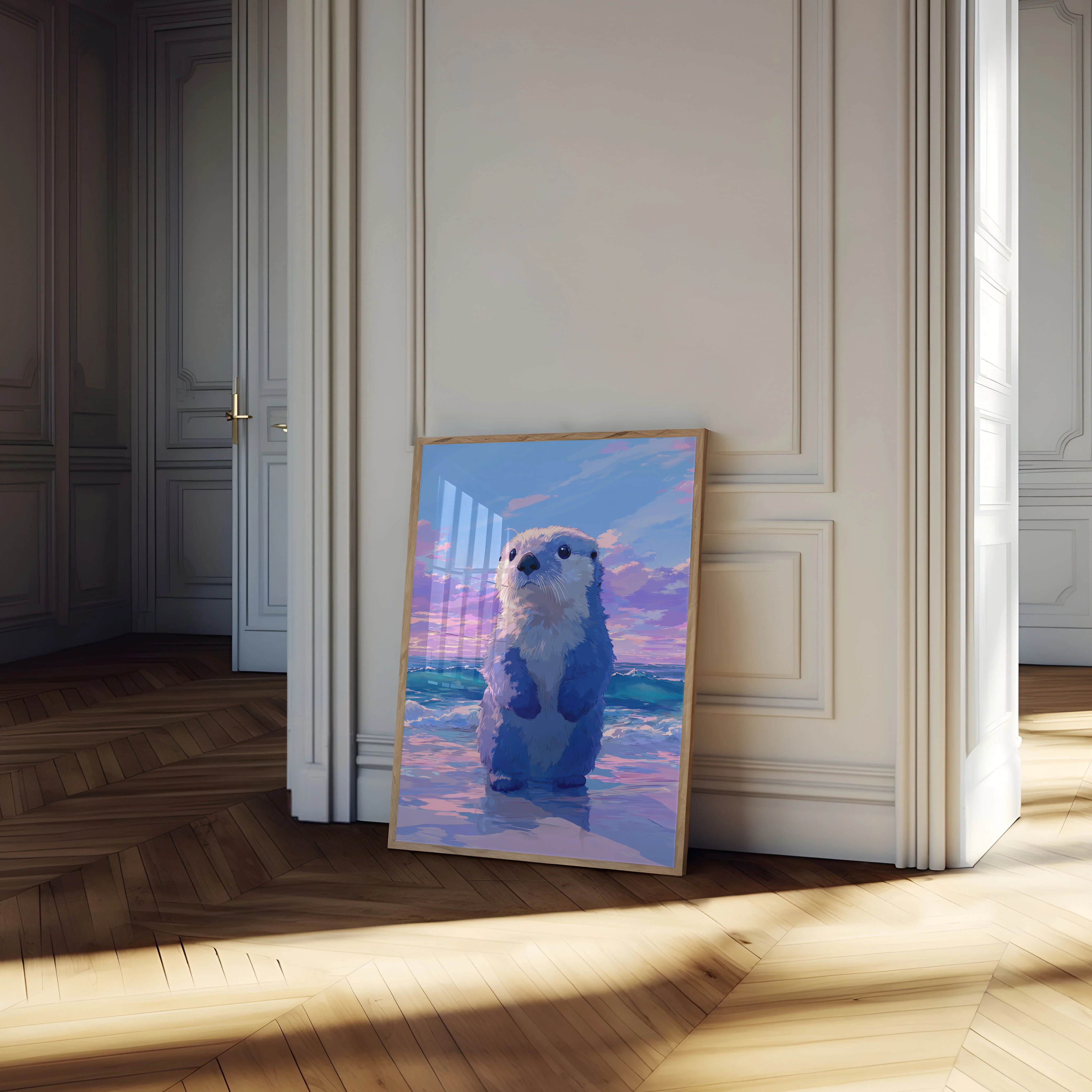Otter in Ocean Waves Poster - Image 4