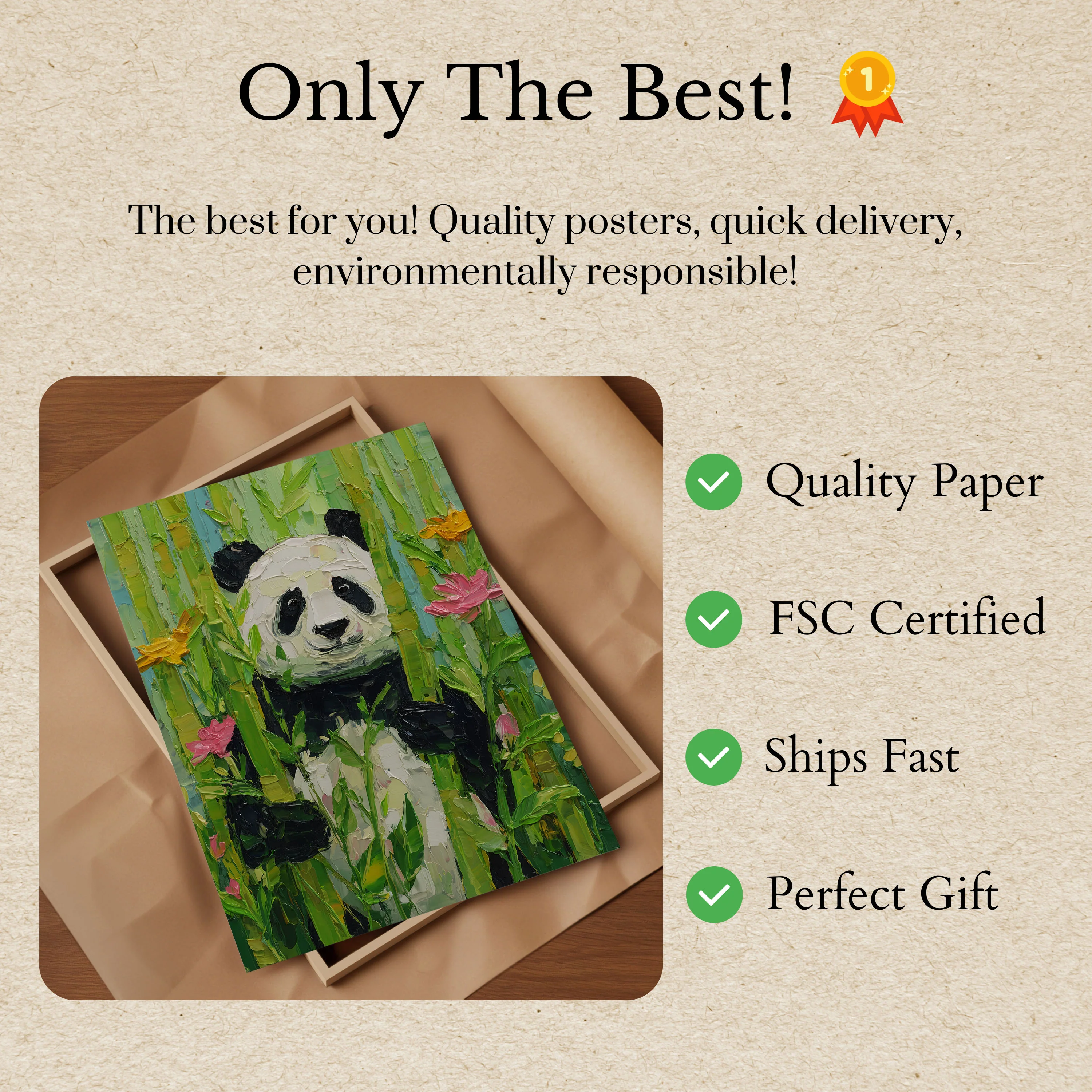 Panda in Bloom Poster - Image 3