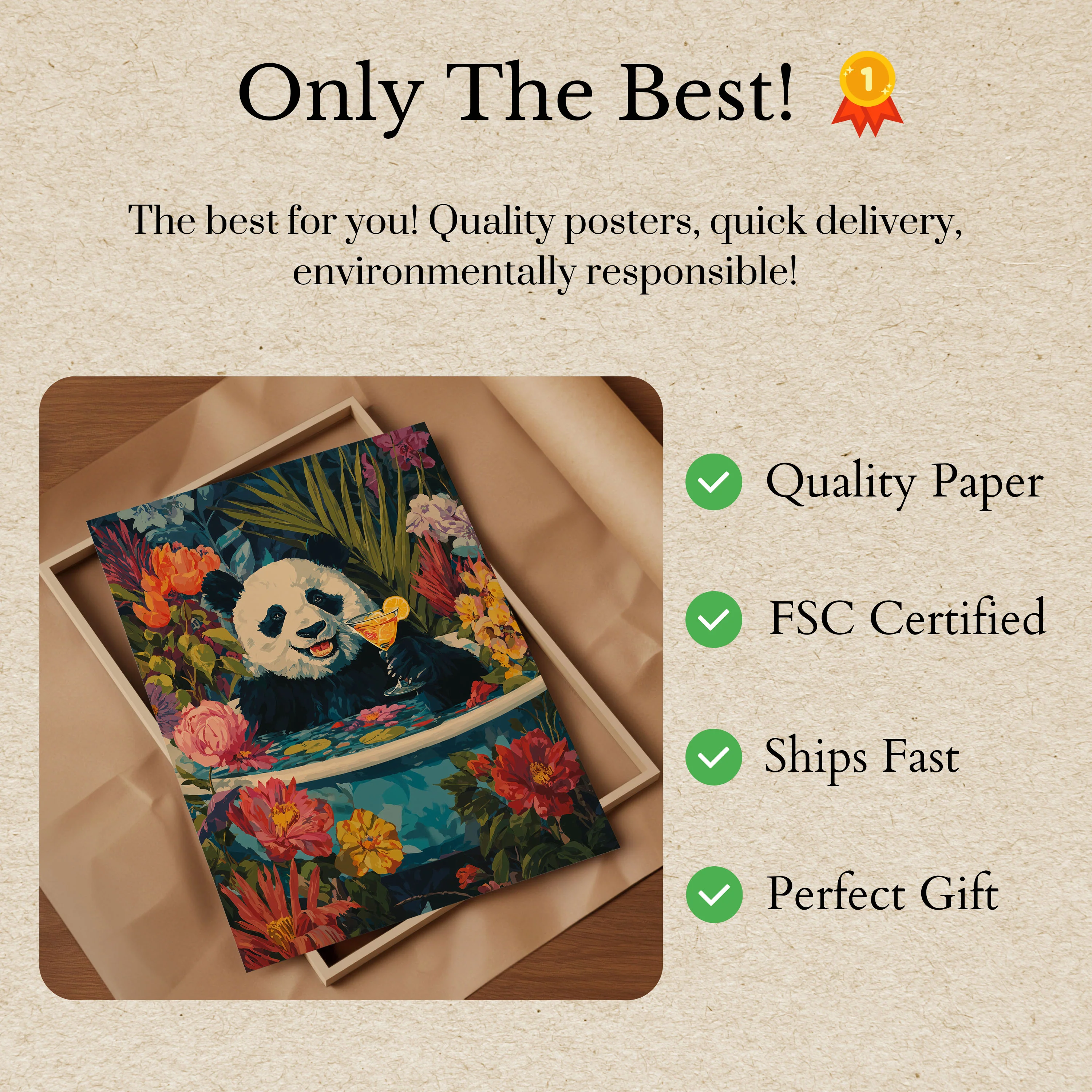 Panda's Tropical Cocktail Poster - Image 3
