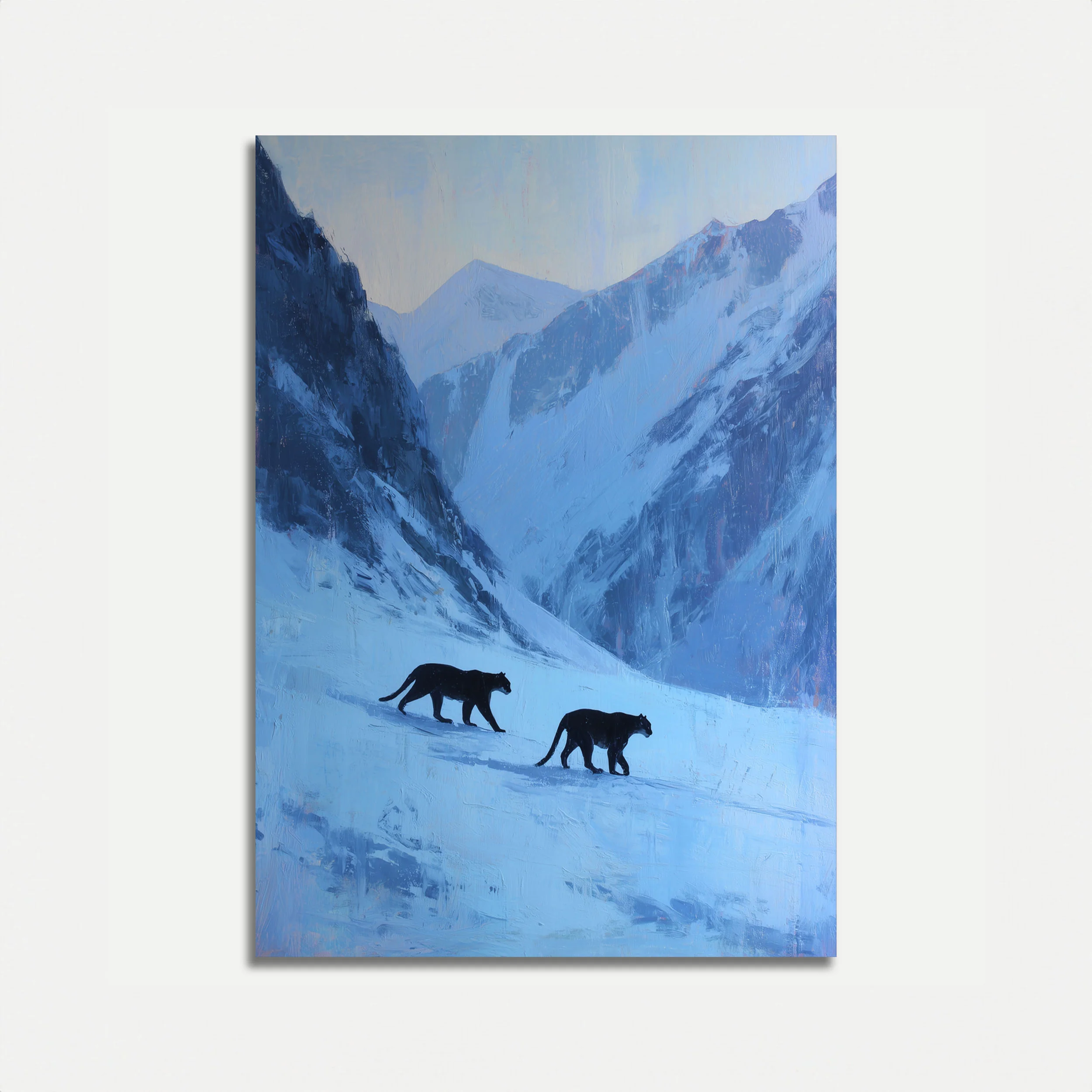 Panthers in the Snow Poster