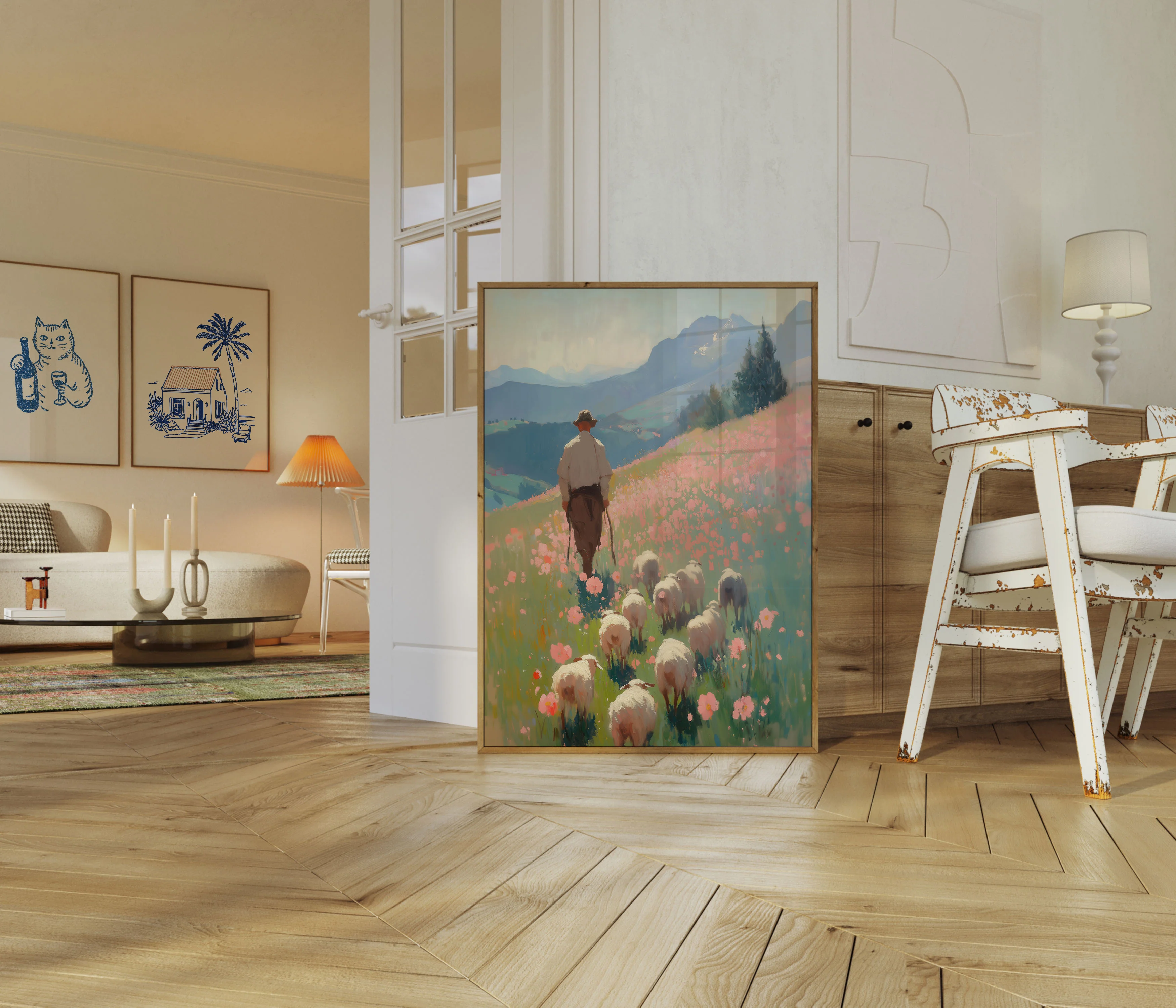 Pastoral Mountain Shepherd Poster - Image 5
