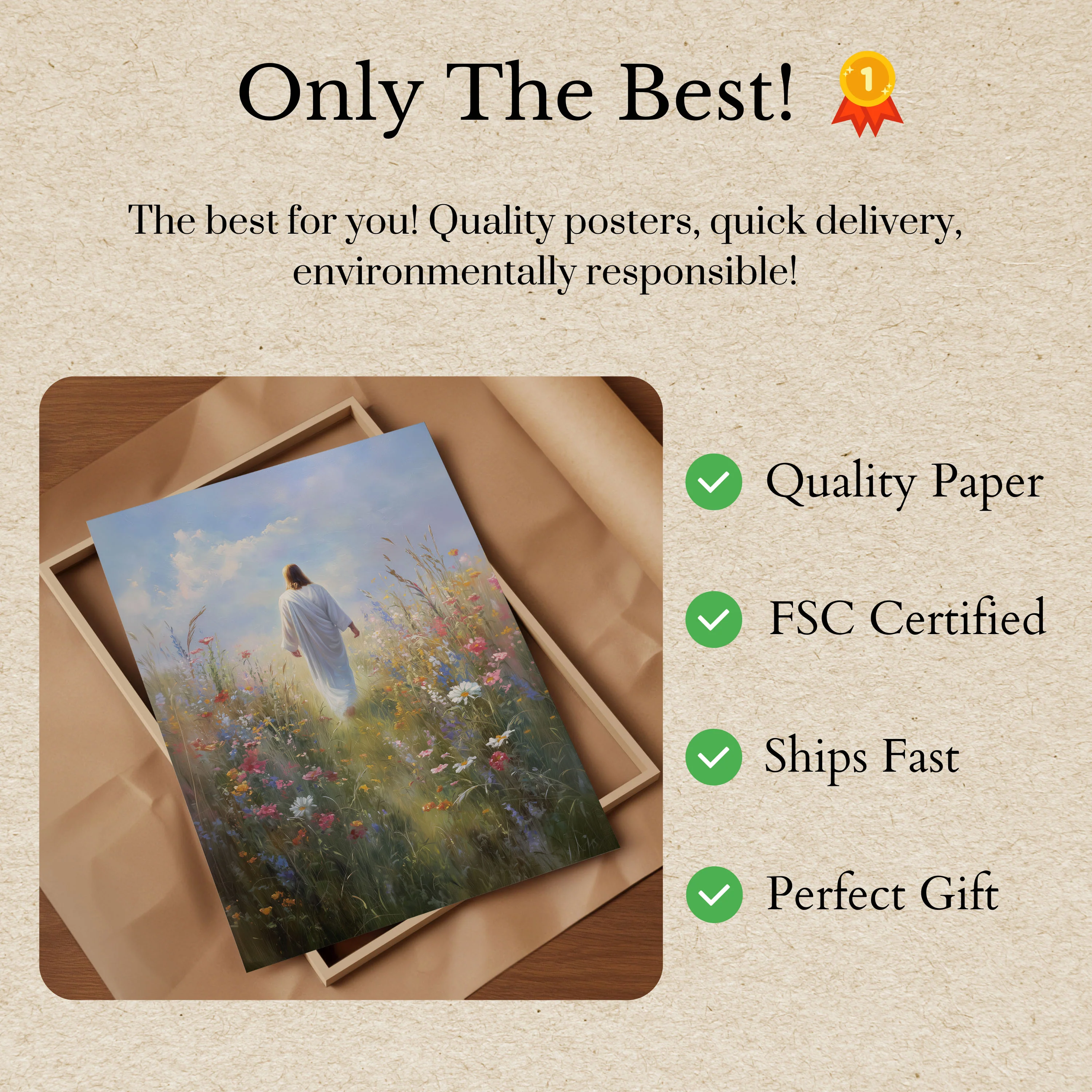 Peaceful Meadow Spiritual Poster - Image 3