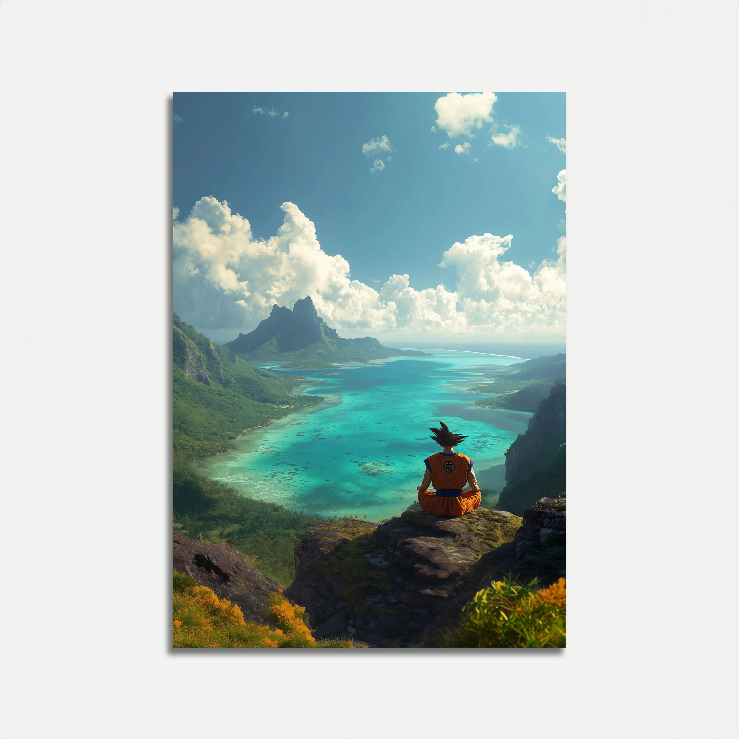 Peaceful Meditative Mountain Landscape Poster