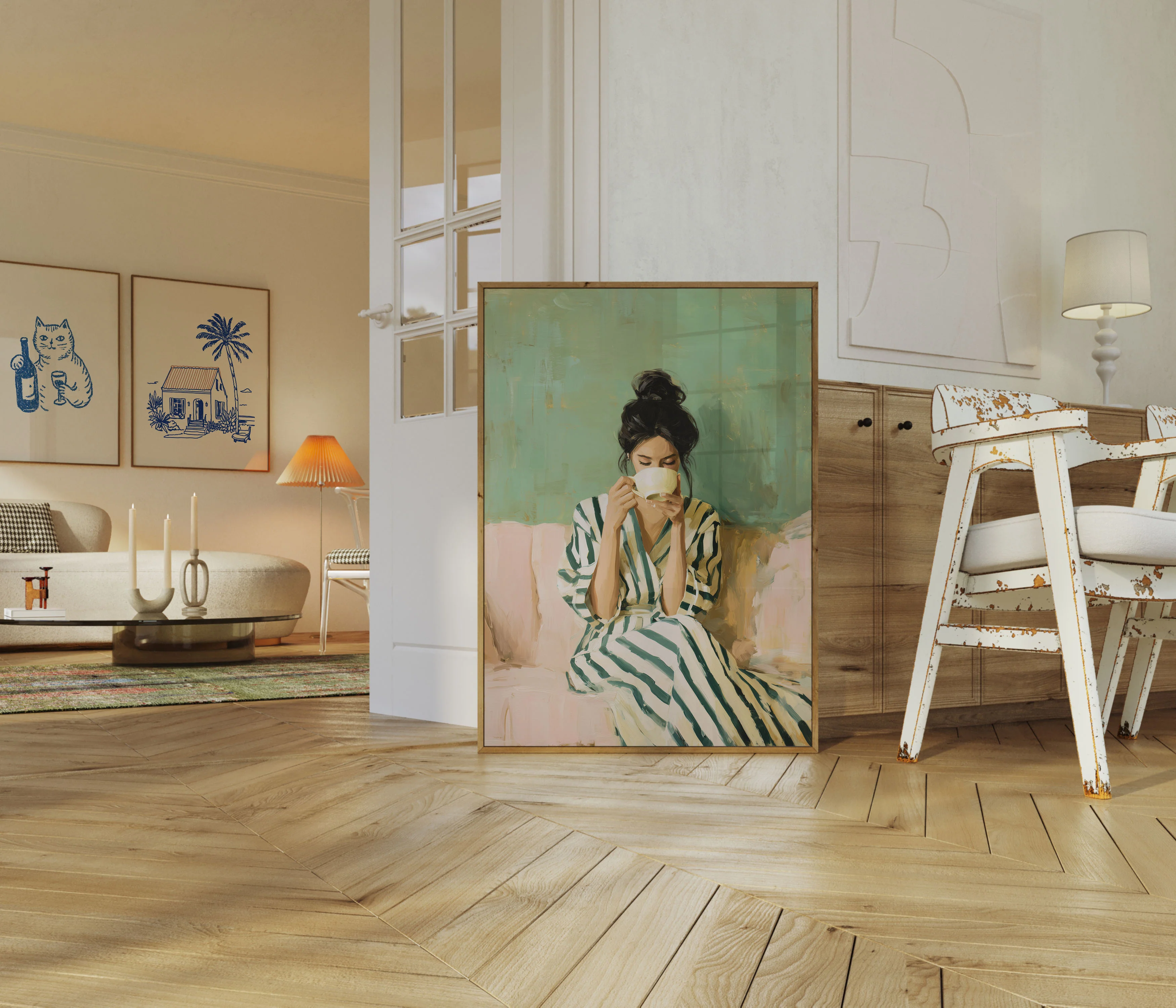 Peaceful Morning Coffee Moment Poster - Image 5