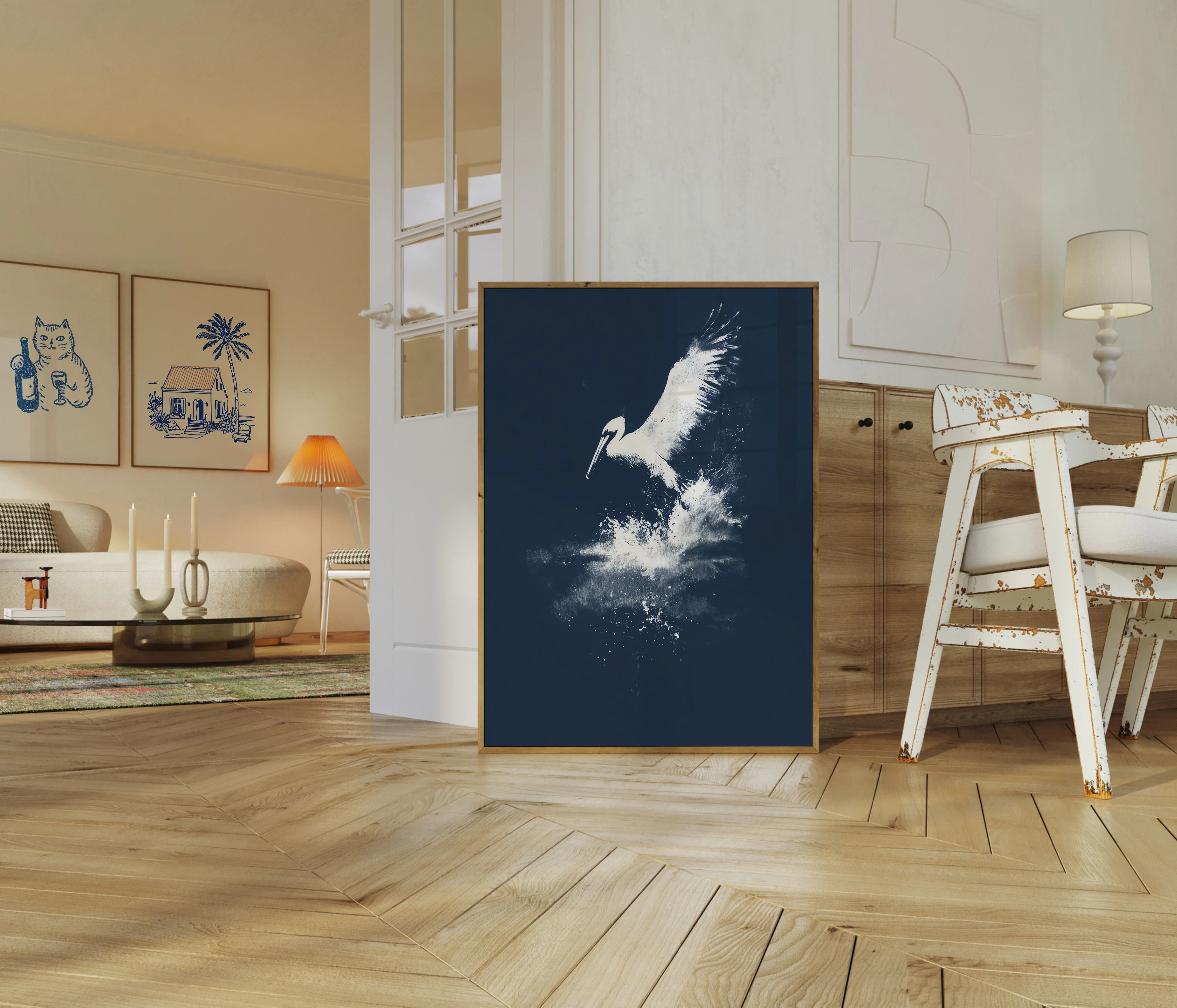 Pelican Rising from Water Poster - Image 5