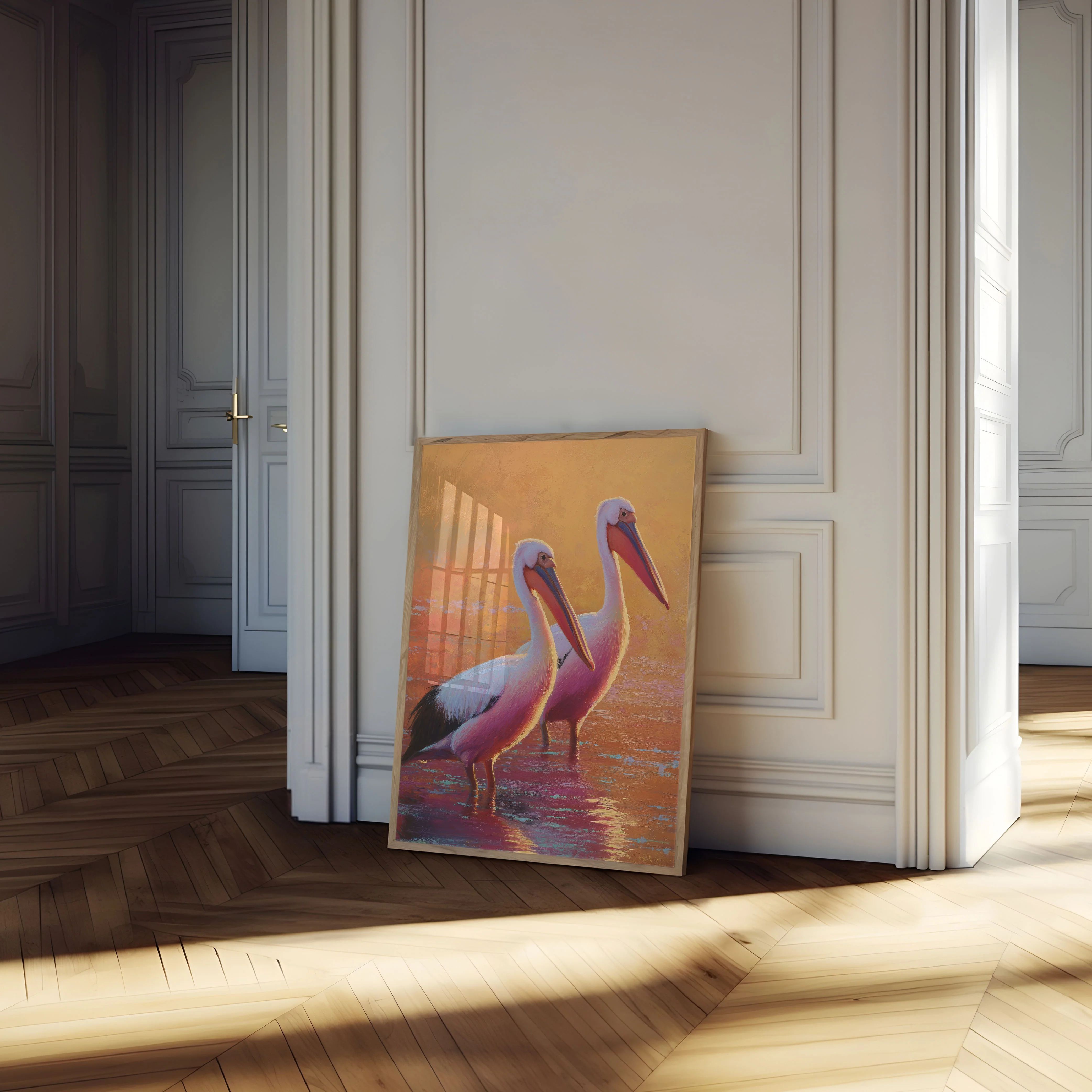 Pelicans at Golden Sunset Poster - Image 4